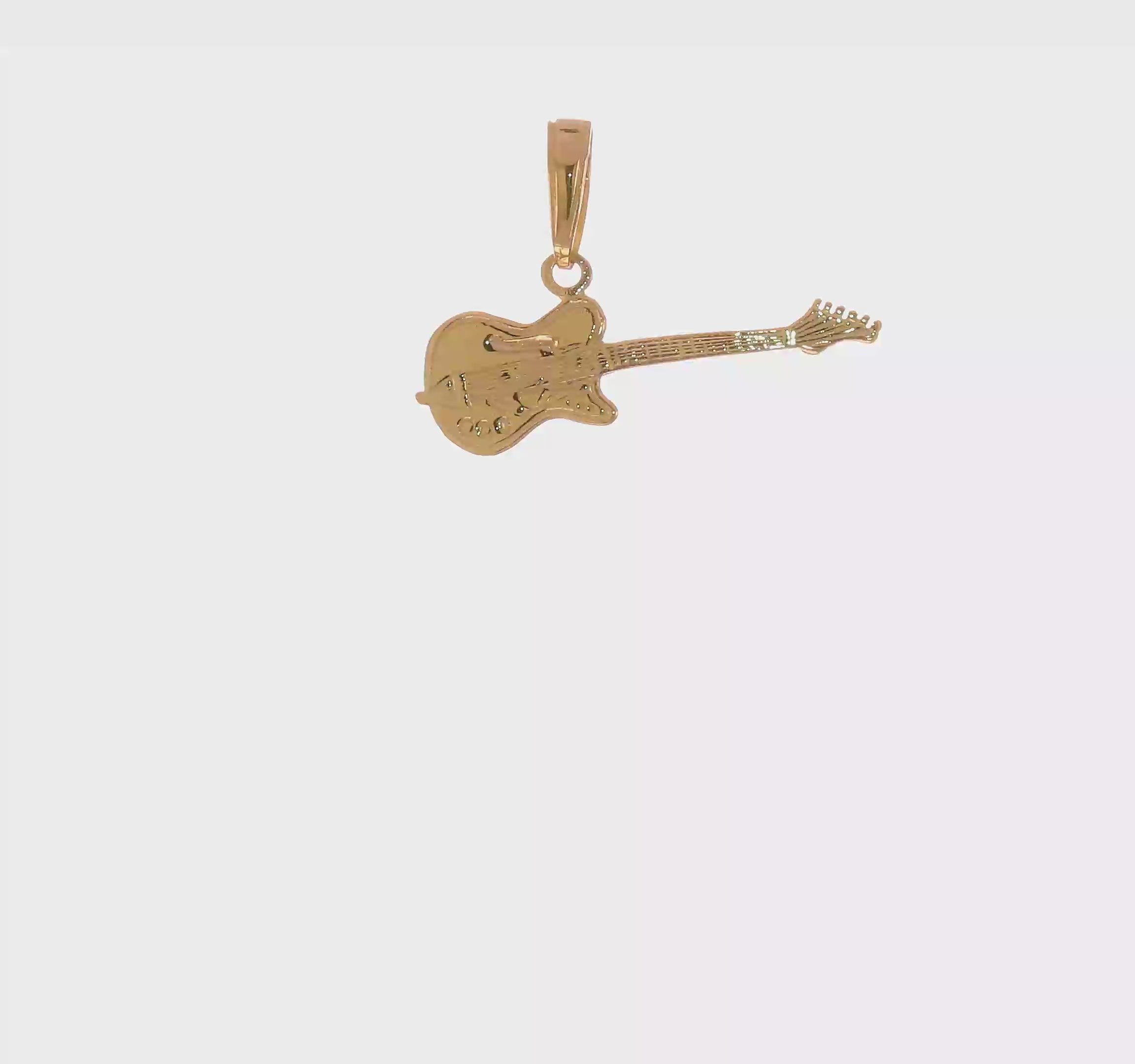 14kt Yellow Gold Electric Guitar Pendant
