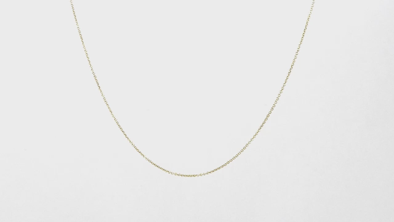 14KT Yellow Gold Adjustable .7mm Round Cable Chain