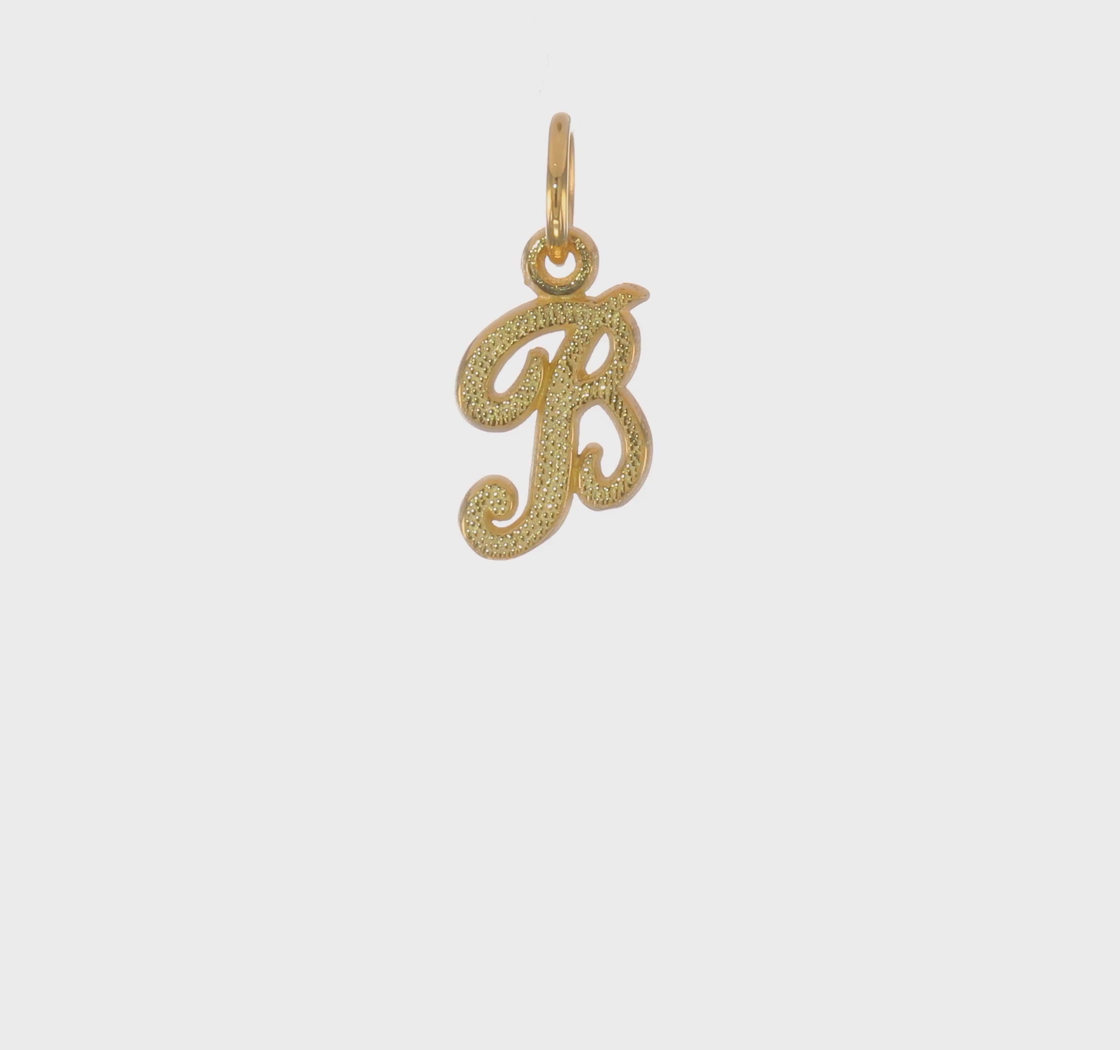 10KT Yellow Gold Initial B Charm