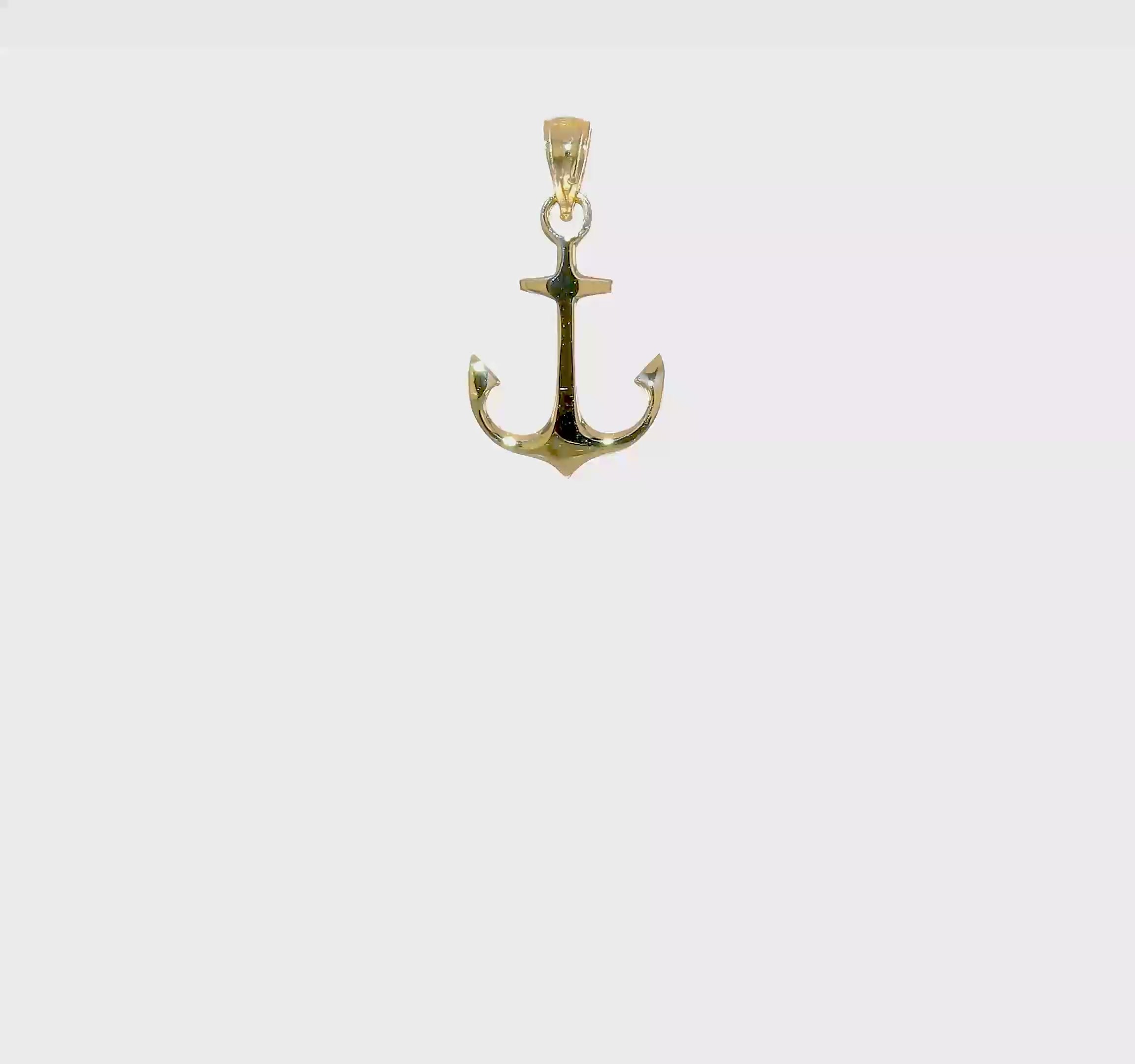 10kt Yellow Gold Anchor Pendant
