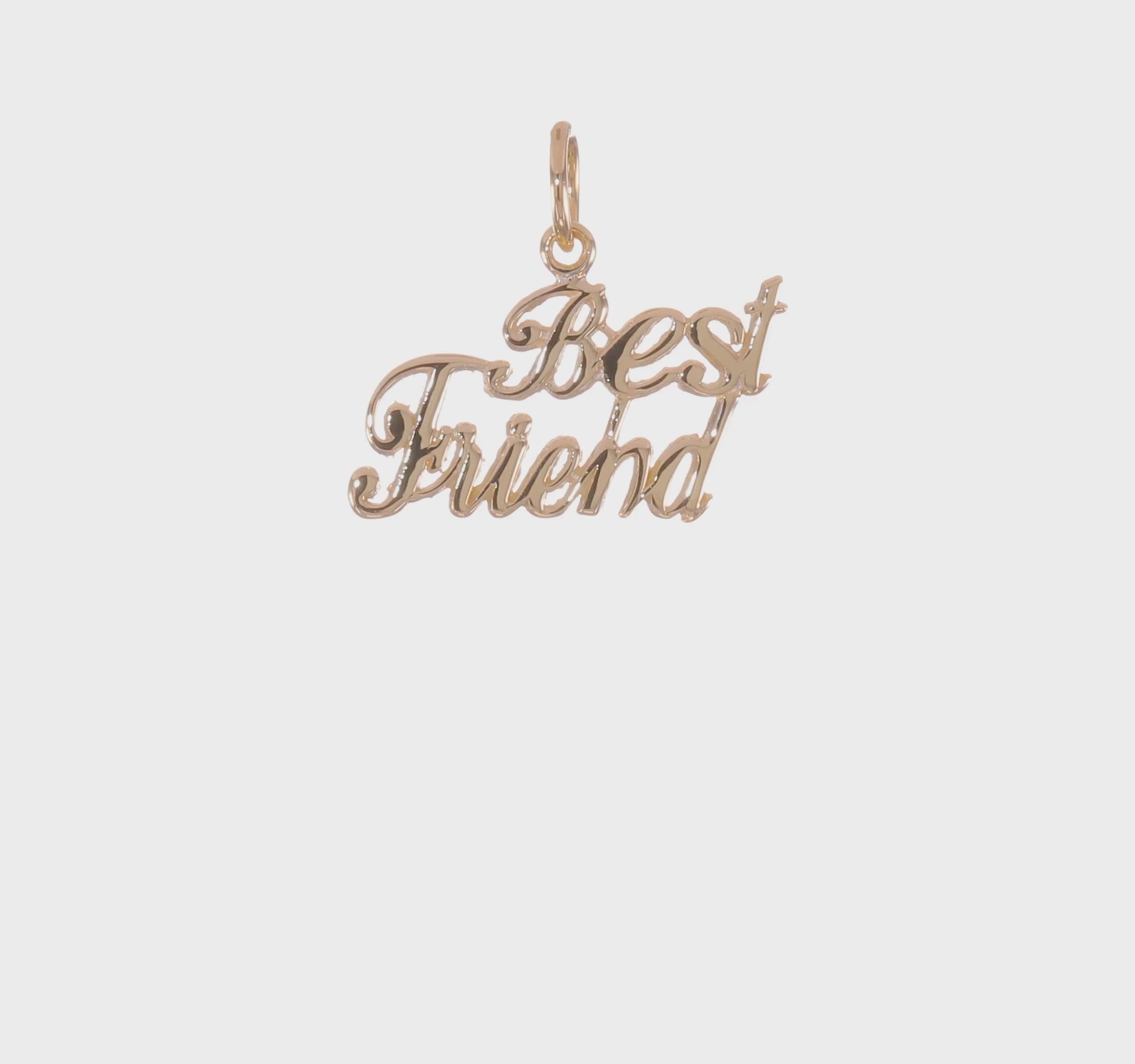 10kt Yellow Gold BEST FRIEND Charm