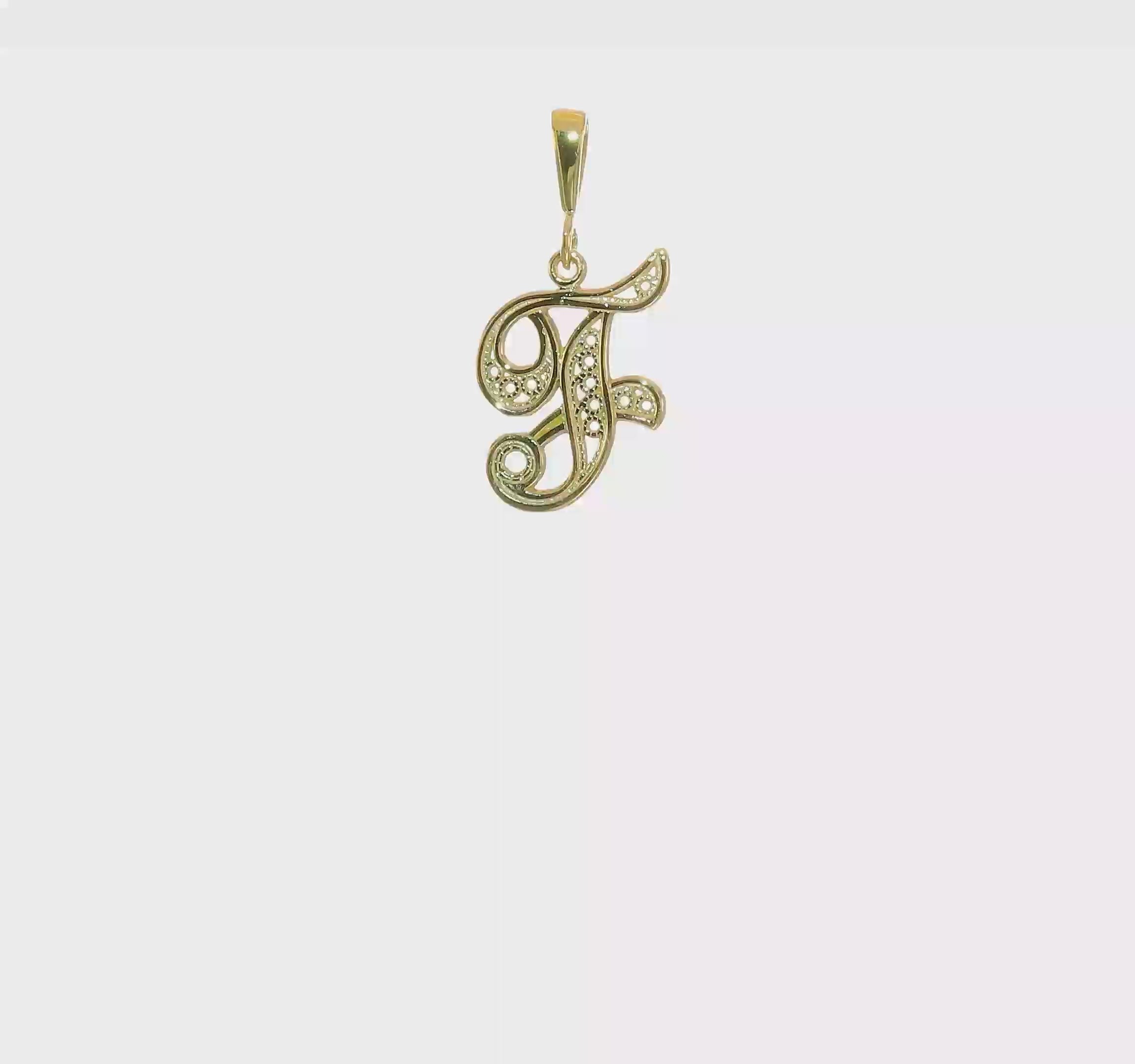 10kt Yellow Gold Initial F Pendant