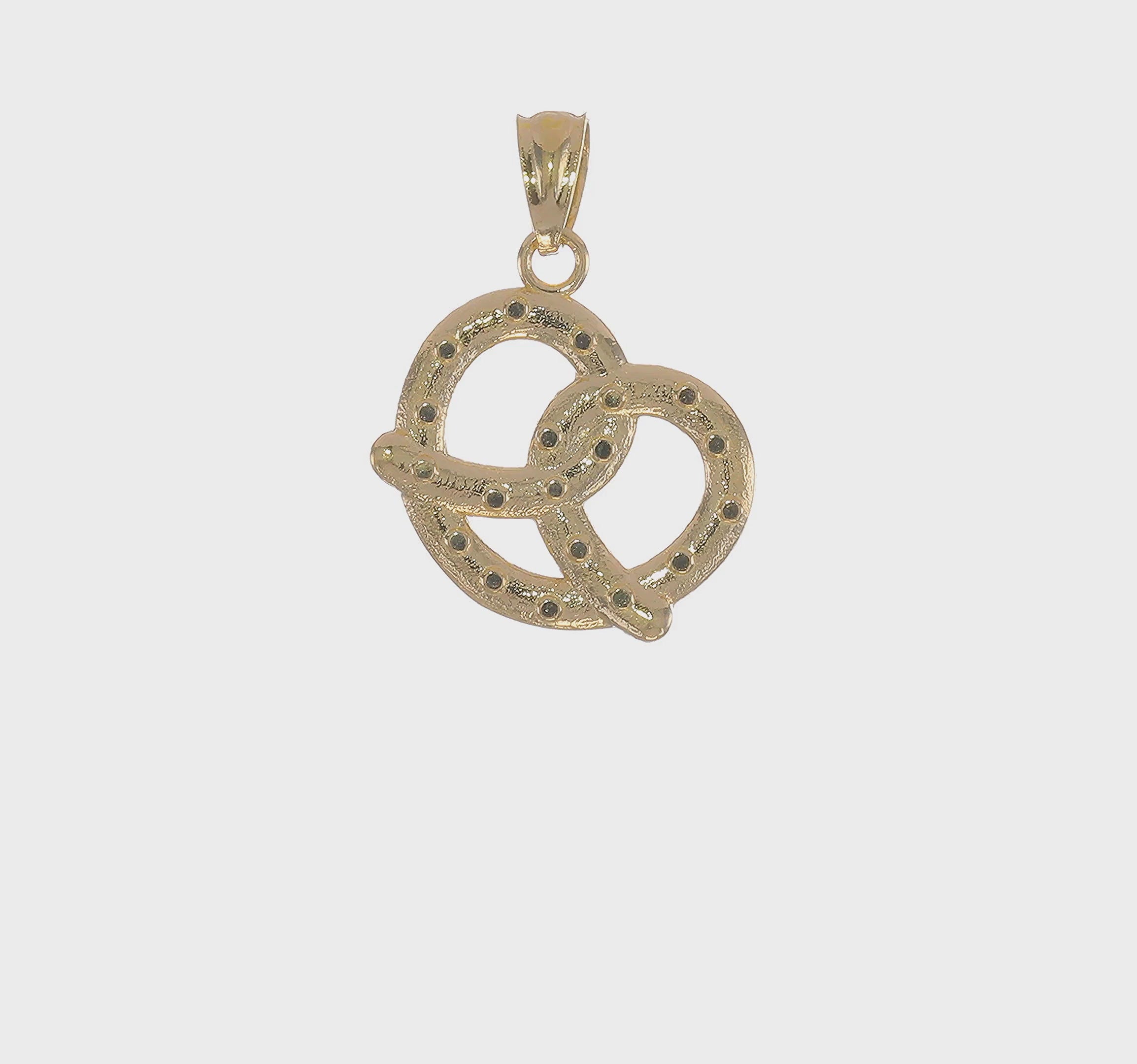 14kt Yellow Gold Pretzel Pendant