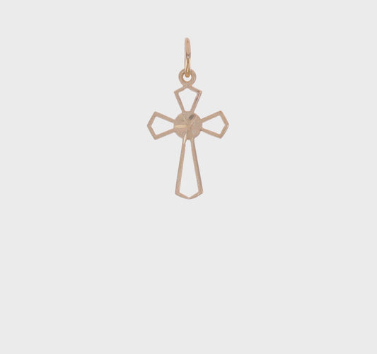 10kt Yellow Gold Cross Charm