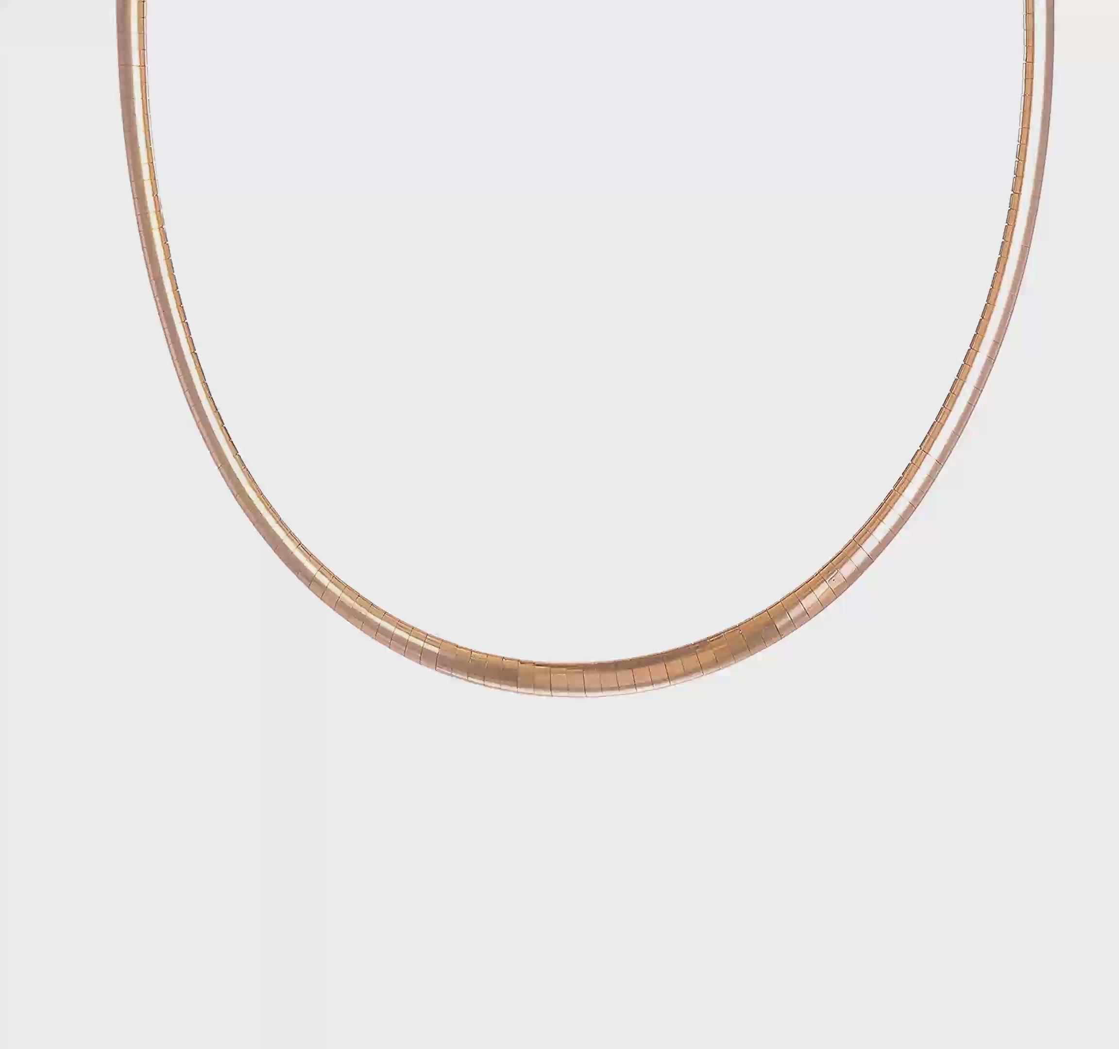 14KT Yellow Gold 6mm Domed Omega Bracelet