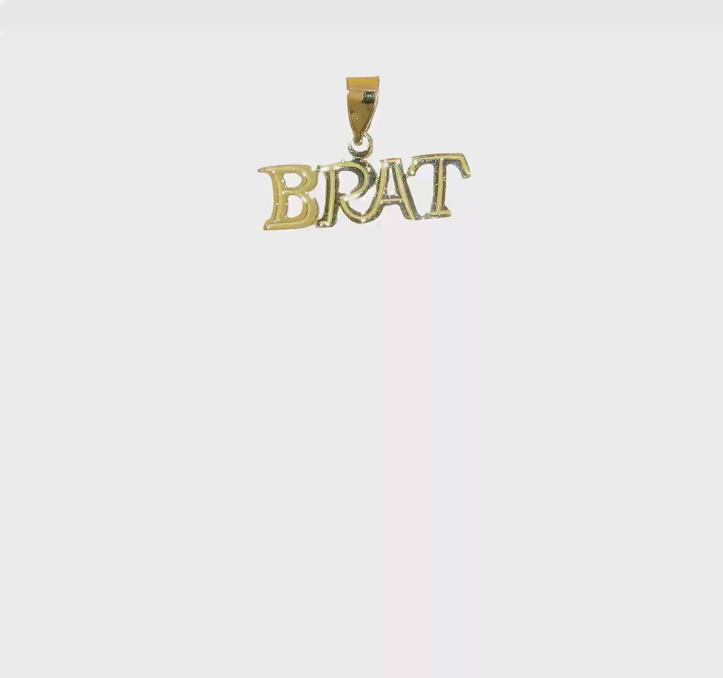 10KT Yellow Gold Polished BRAT Charm