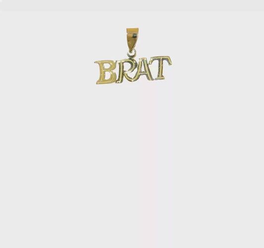 10KT Yellow Gold Polished BRAT Charm