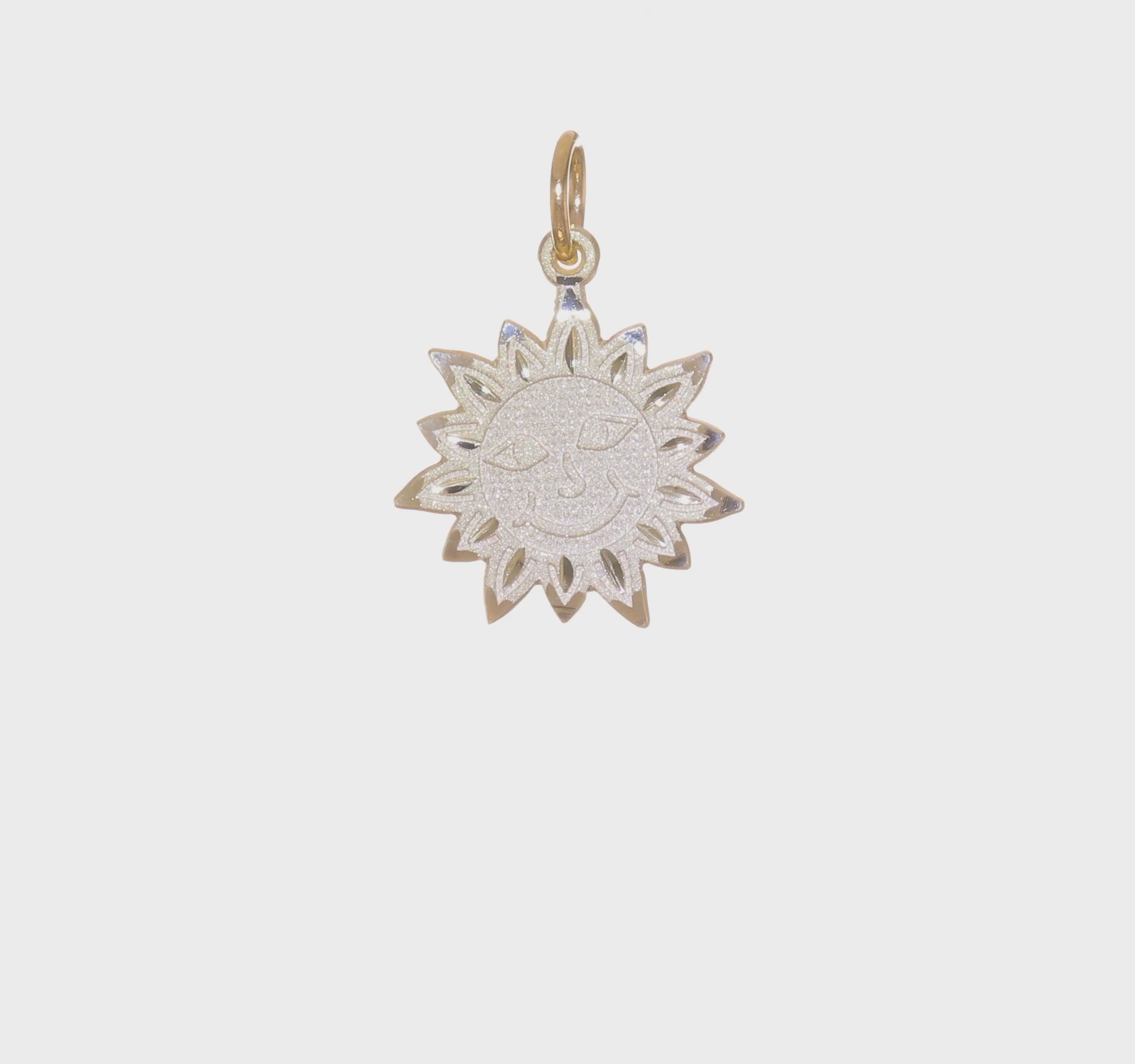 10kt Yellow Gold Sun Charm