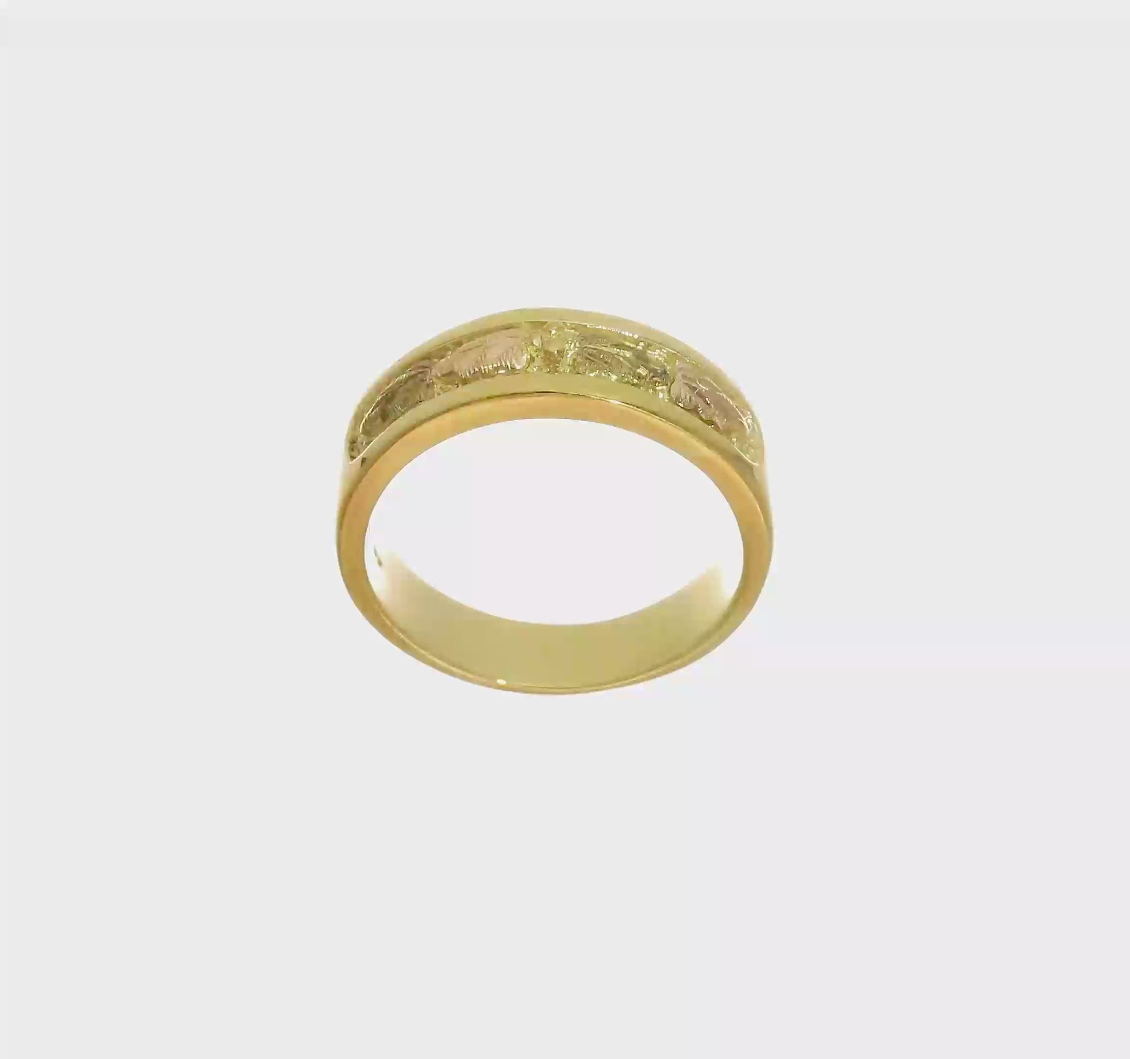 10kt Tri-color Black Hills Gold Ring