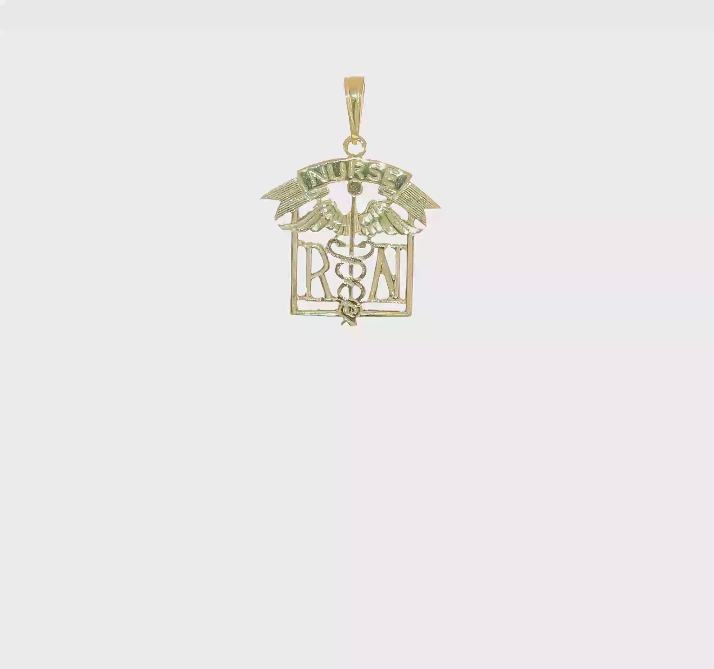 10kt Yellow Gold Registered Nurse Charm