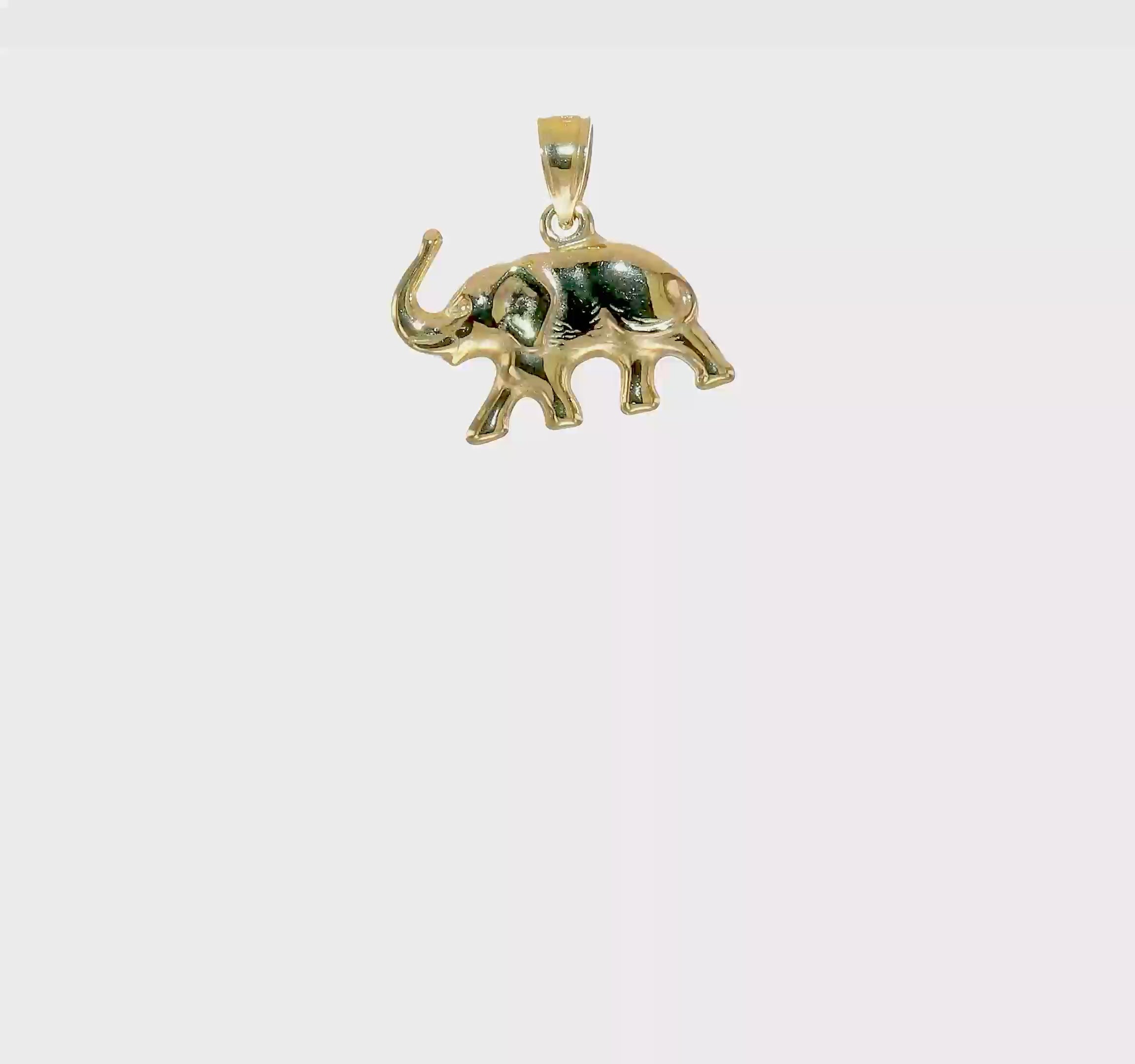 10kt Yellow Gold 3-D Elephant Pendant