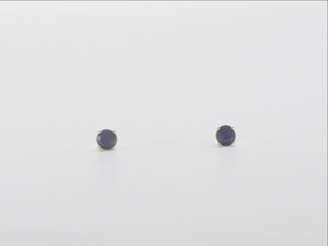 14kt Yellow Gold 3mm September/Sapphire Post Earrings