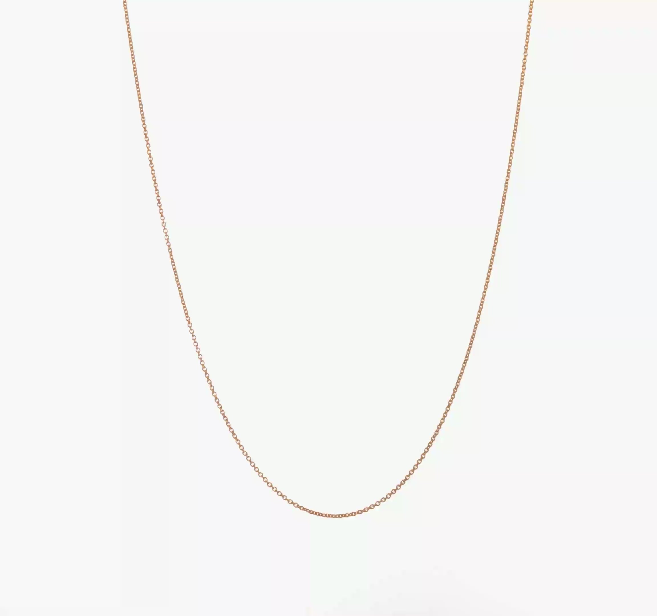 14KT Yellow Gold Adjustable 1.1mm Round Cable Chain