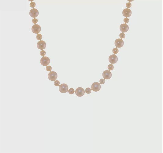14kt Yellow Gold 4-9mm White Freshwater Cultured Pearl Graduated 18 inch Necklace