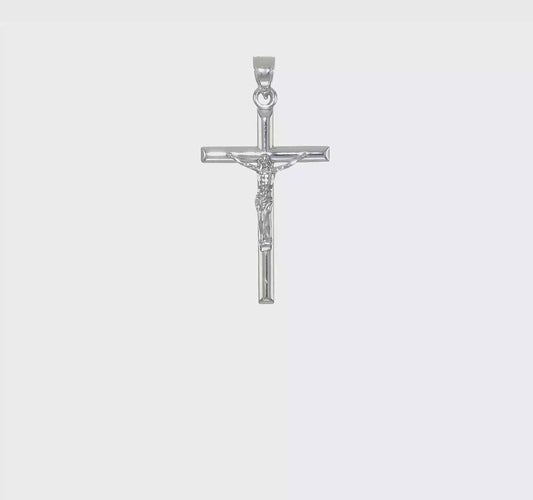 10kt White Gold Crucifix Pendant