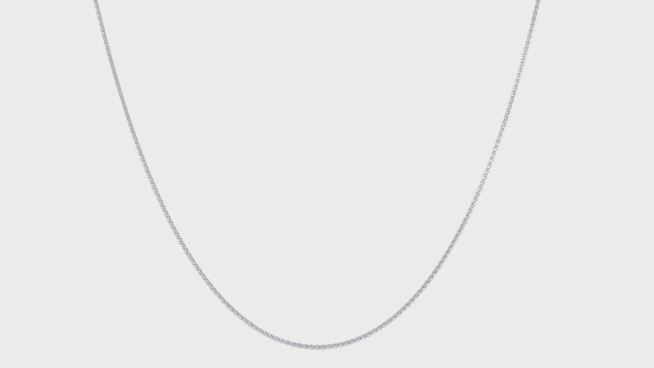 14KT White Gold 1.0mm Spiga Chain