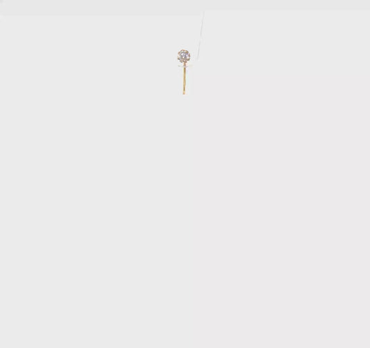 10kt Yellow Gold 1.5mm Set Of 3 CZ Nose Studs