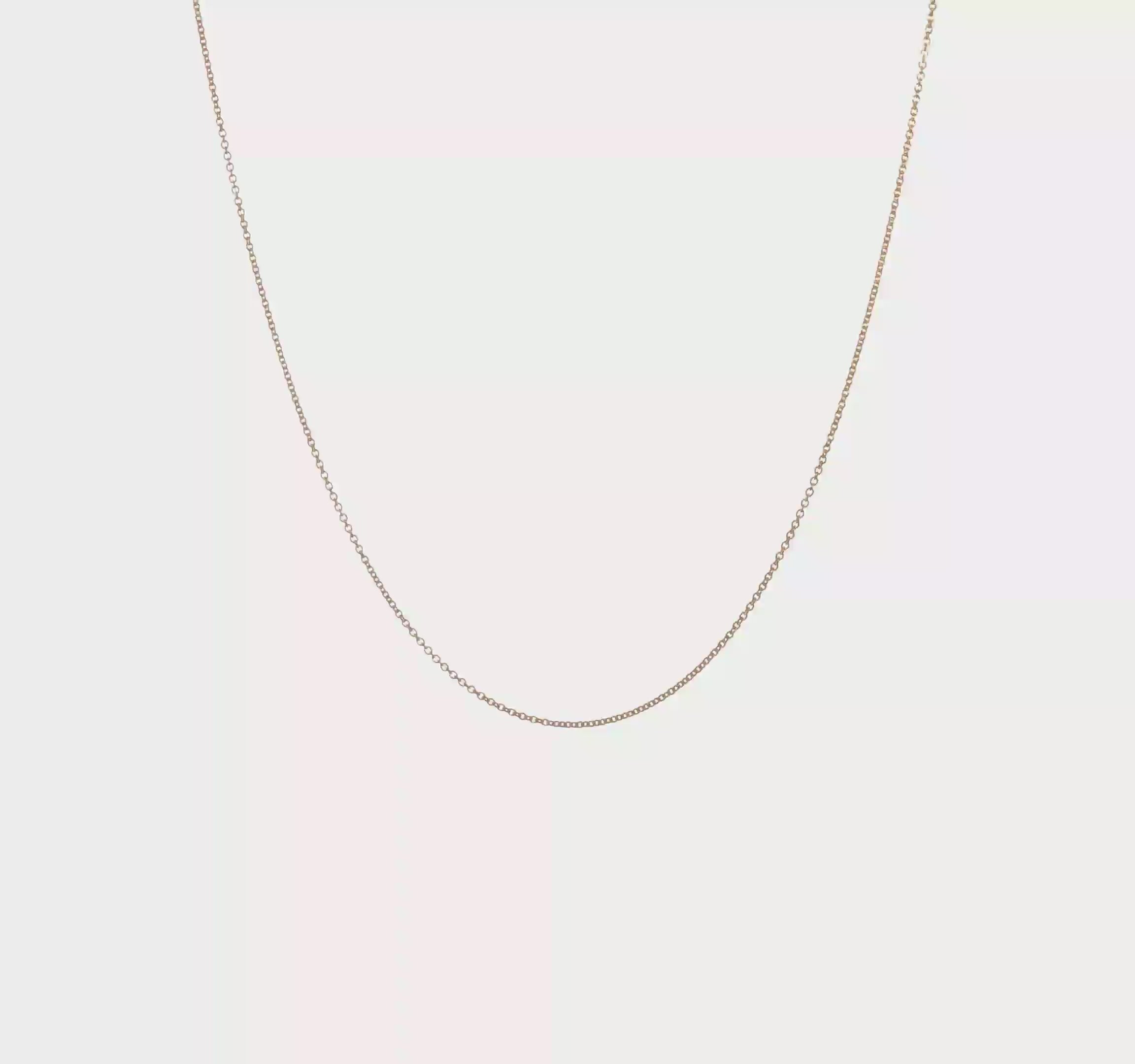 14kt Yellow Gold 1.1mm Round Cable Chain