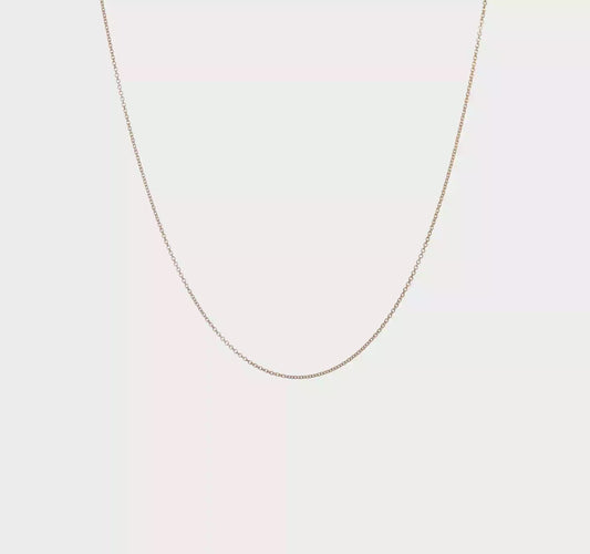 14kt Yellow Gold 1.1mm Round Cable Chain