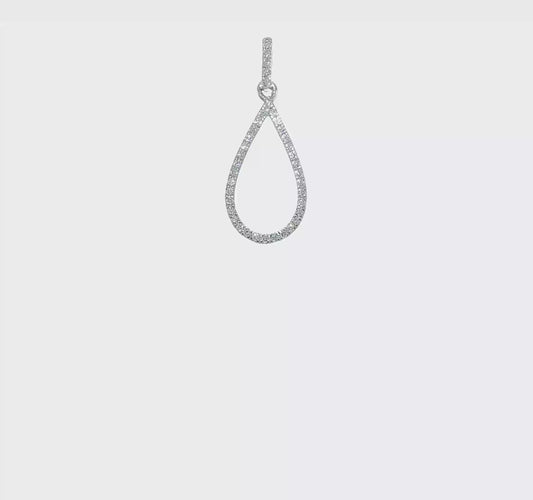 14kt White Gold 1/4ct. Diamond Teardrop Pendant