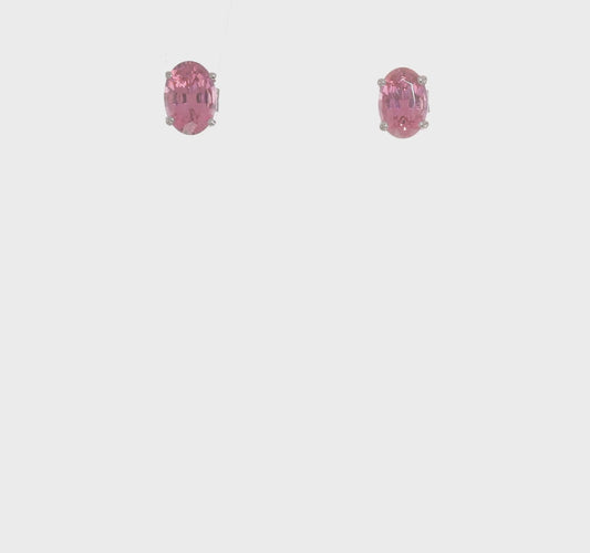 14kt White Gold Pink Spinel Earrings