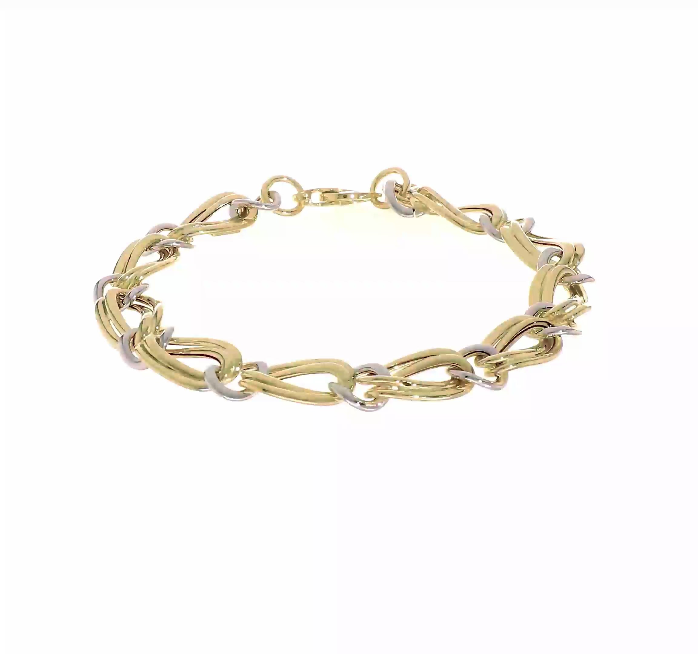 14kt Two-Tone Polished Bracelet