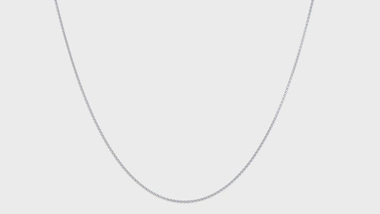 14KT White Gold 1.0mm Spiga Chain