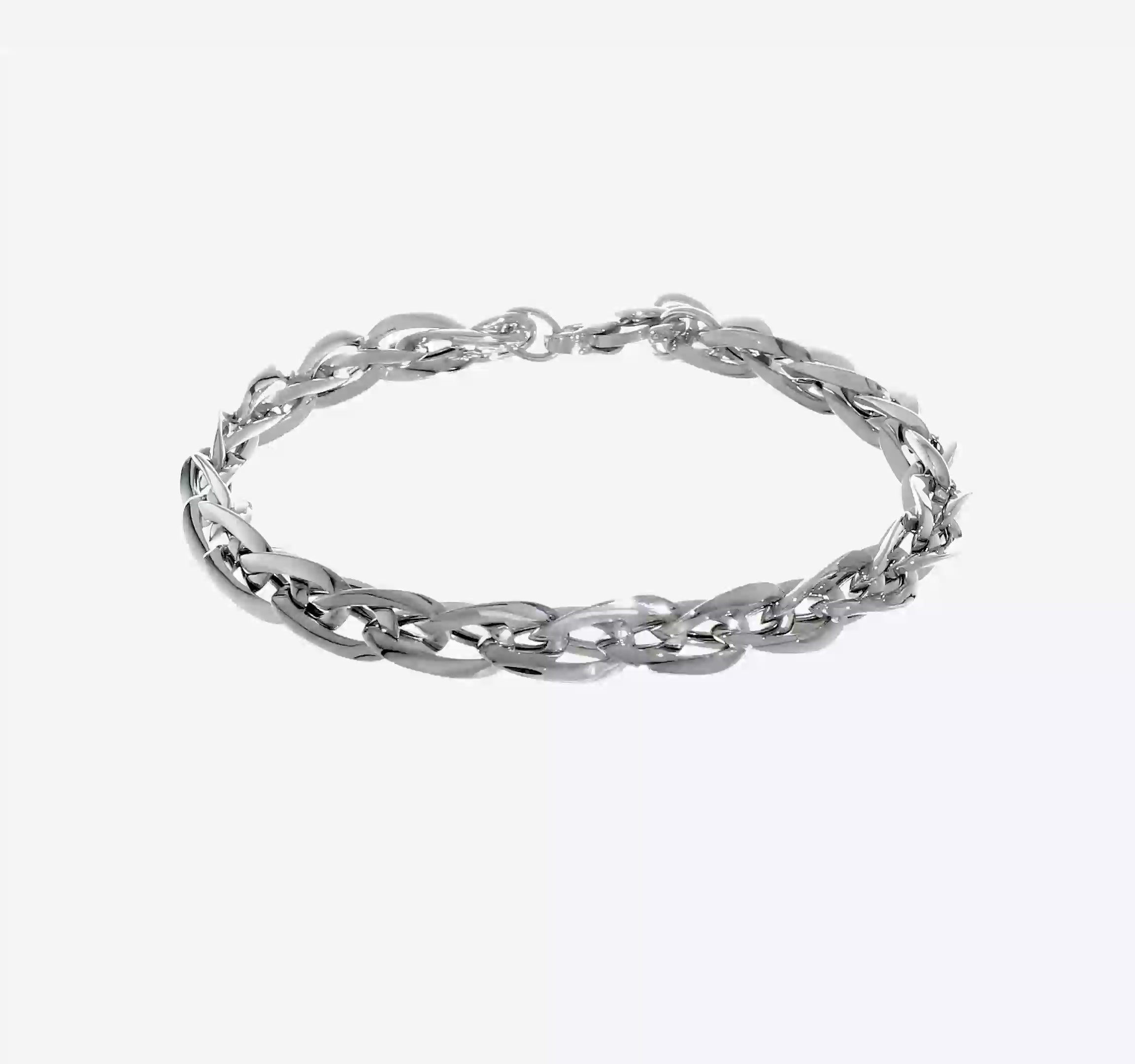 14kt White Gold Polished Bracelet