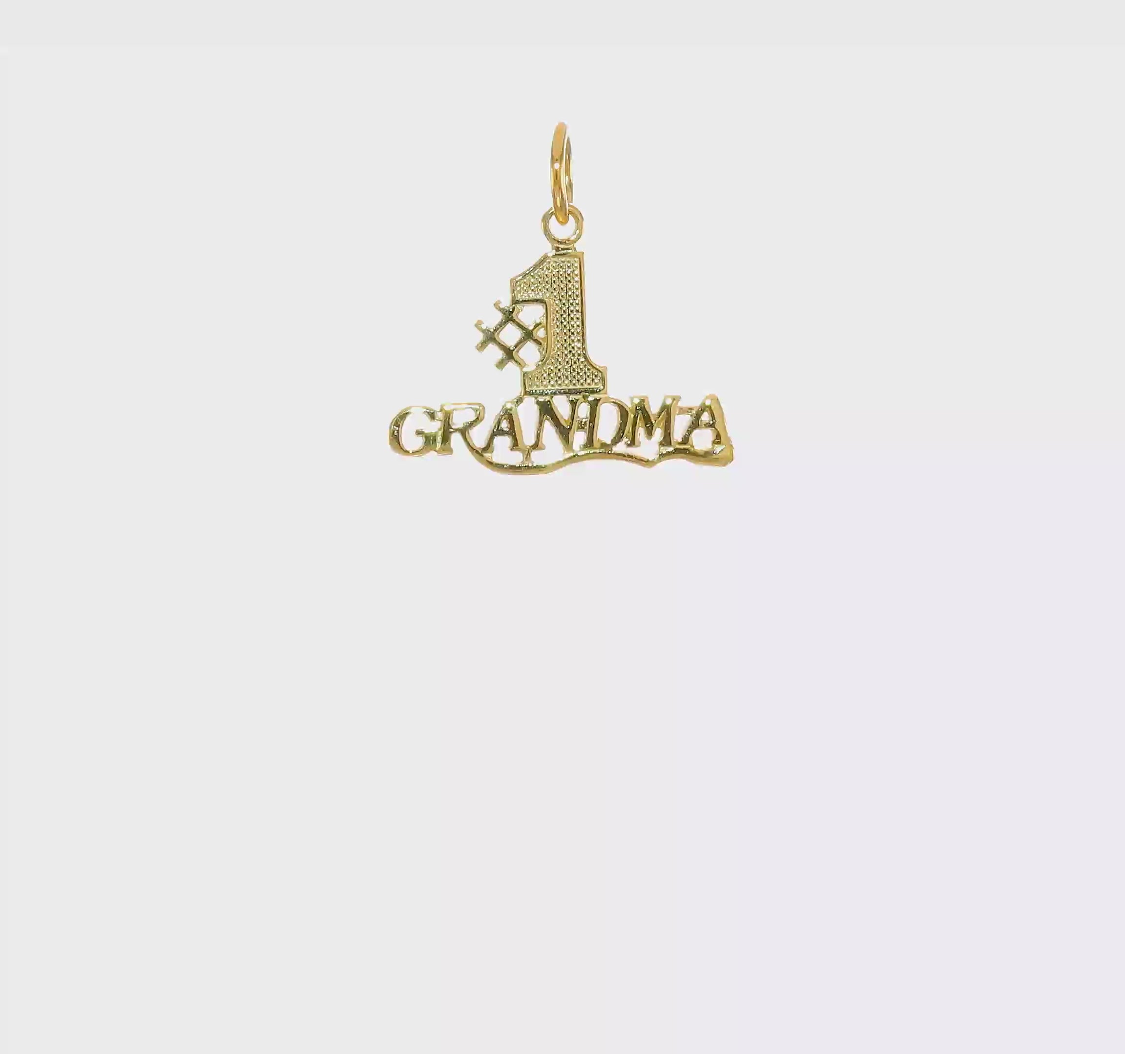 10KT Yellow Gold #1 GRANDMA Charm