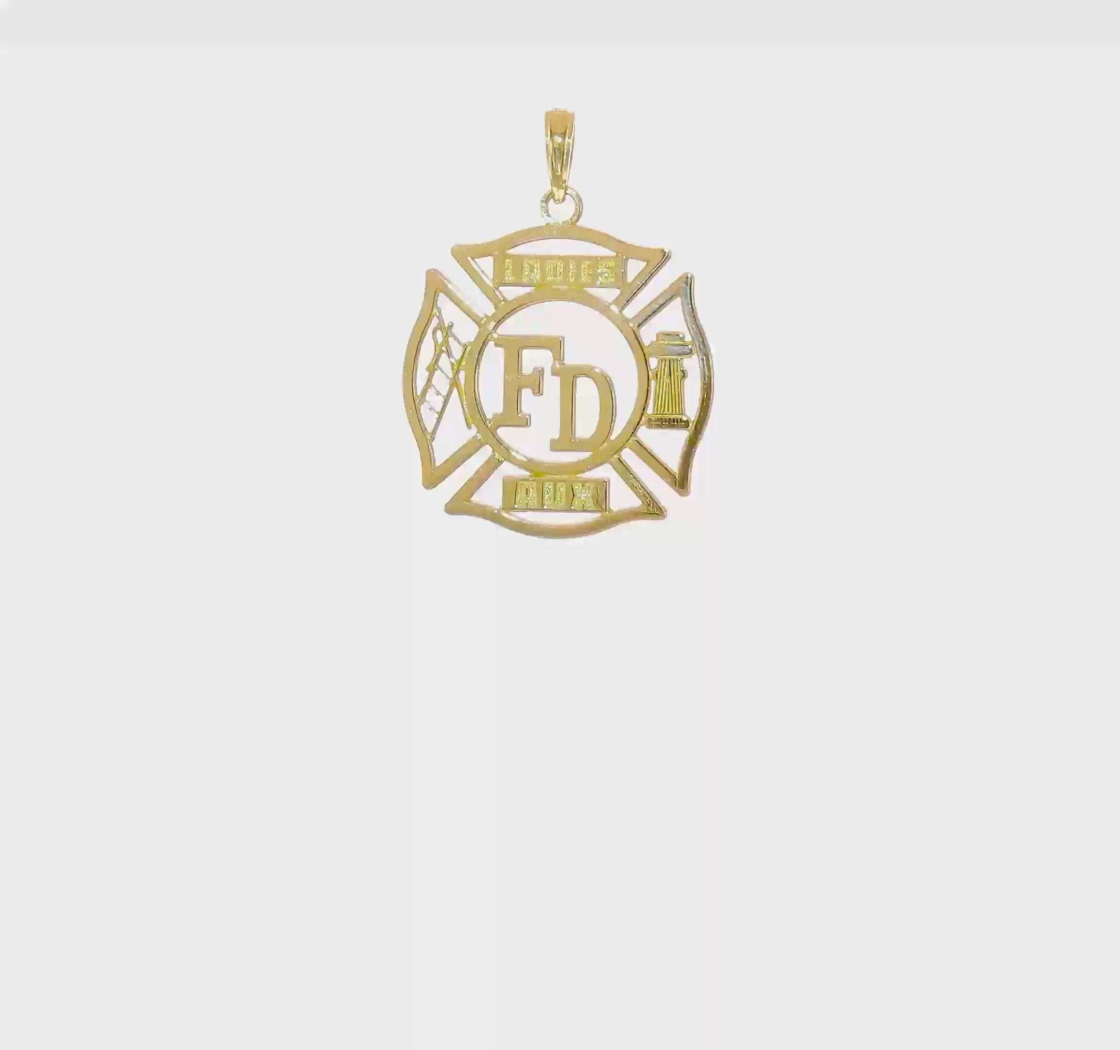 10kt Yellow Gold FD LADIES AUX in Shield Charm