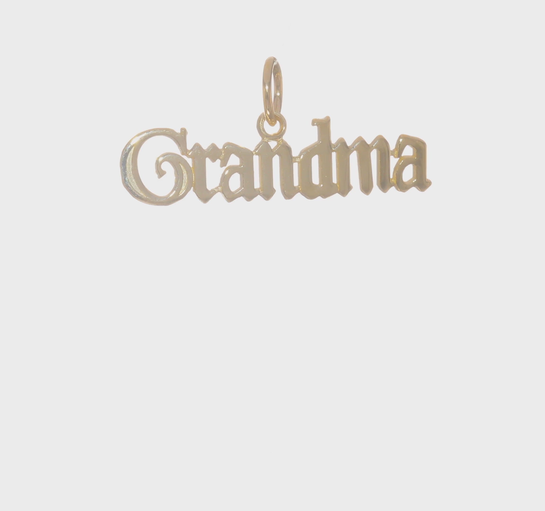 10KT Yellow Gold GRANDMA Charm