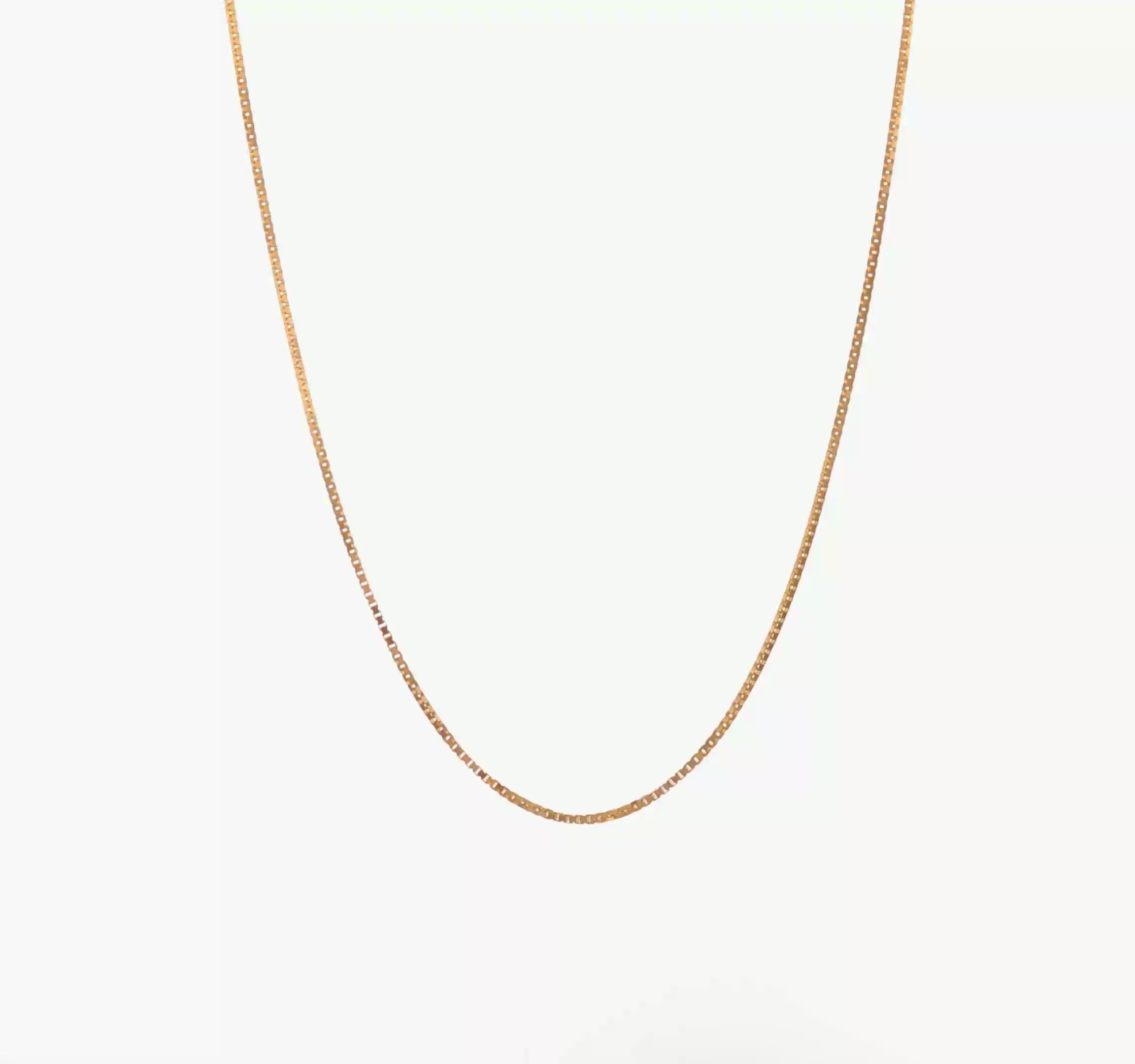 14KT Yellow Gold Adjustable 1.2mm Box Chain