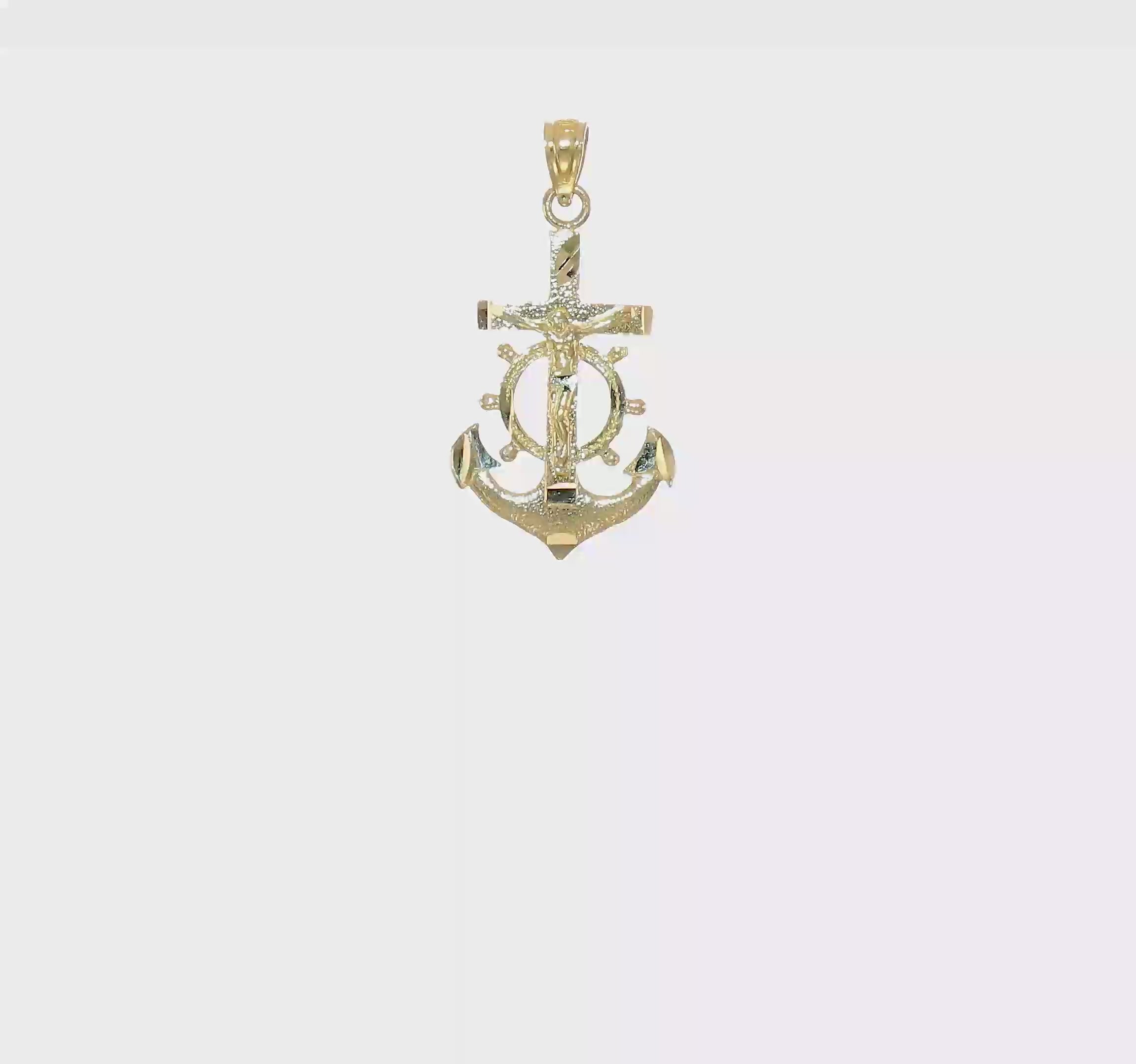 10kt Yellow Gold Mariner Crucifix Pendant