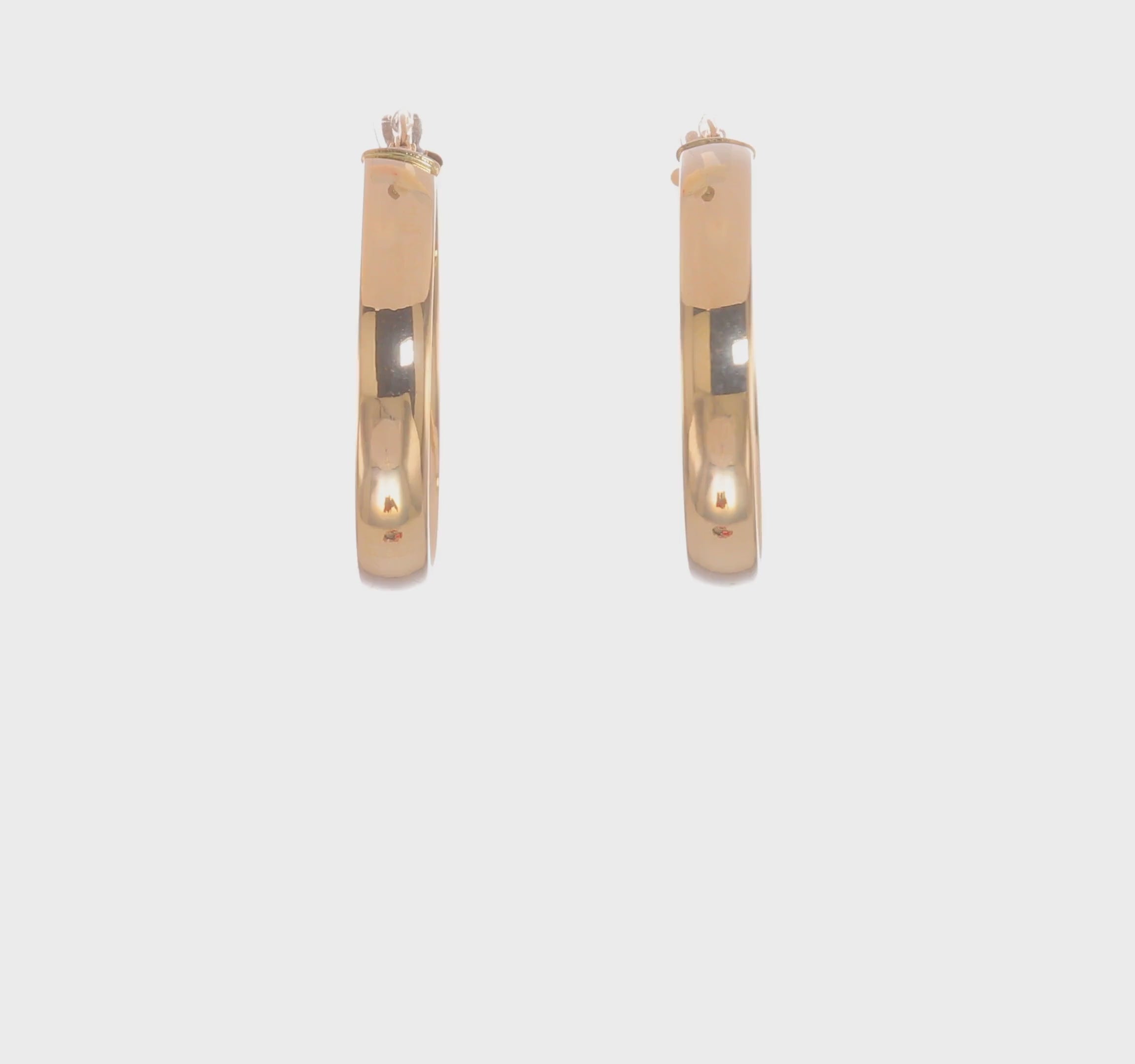 14kt Yellow Gold High Polished 5mm Hoop Earrings