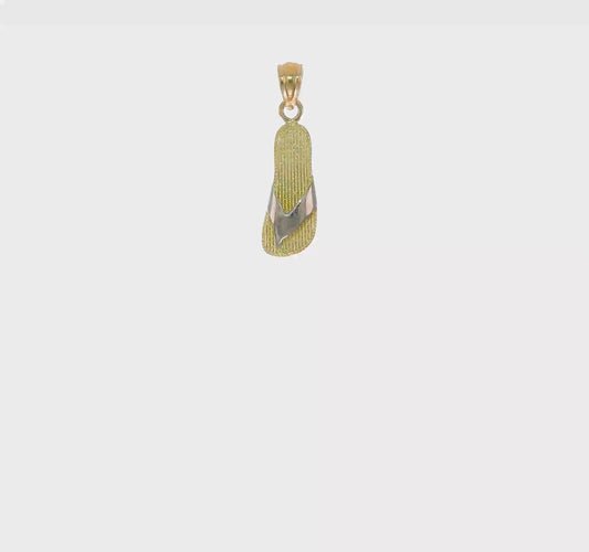 10kt Yellow Gold & Rhodium Flip Flop Charm