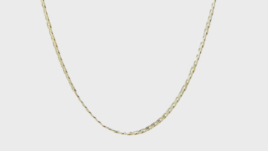 14kt Yellow Gold 4.5mm Flat Beveled Curb Chain
