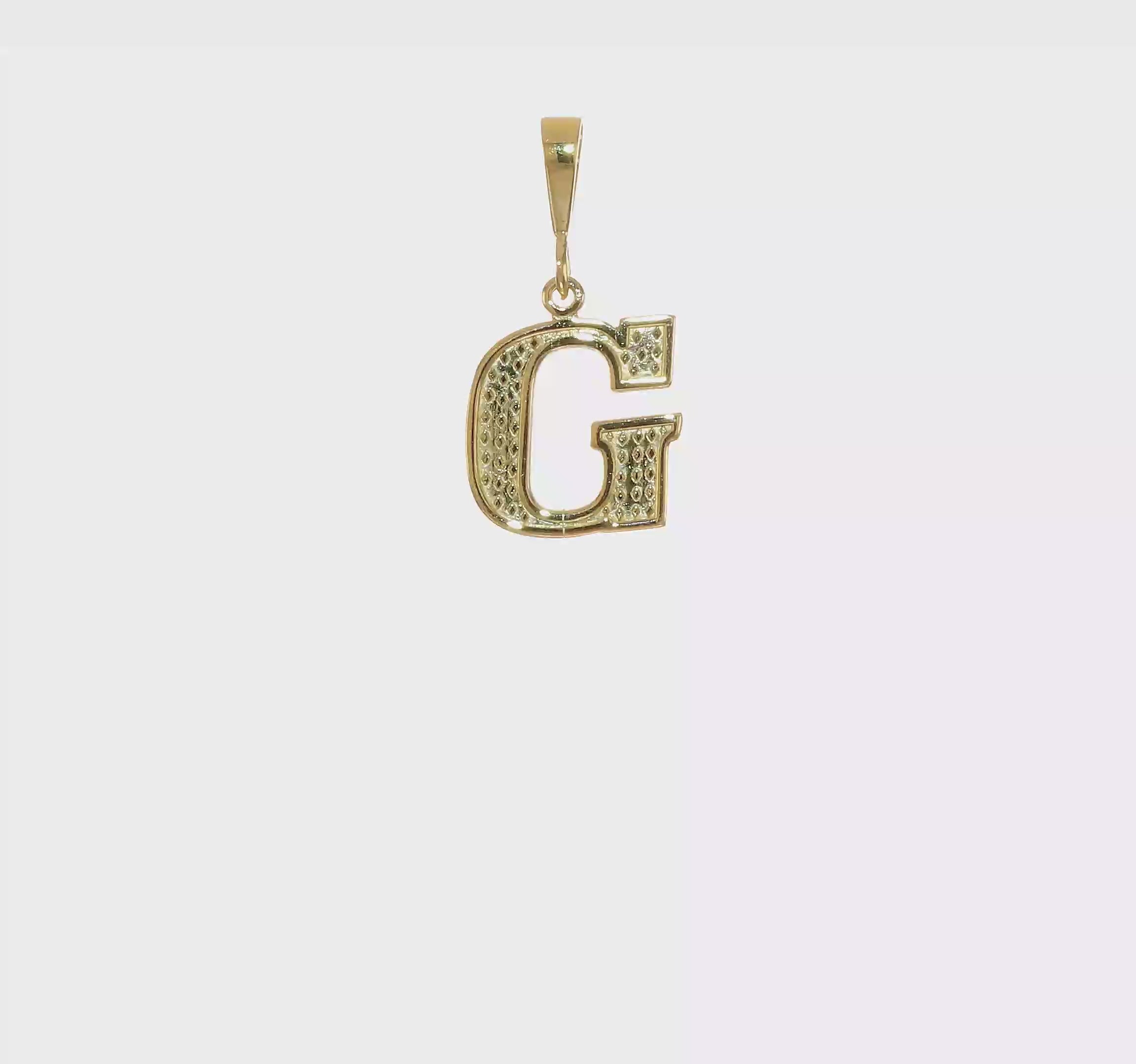 10kt Yellow Gold Initial G Pendant