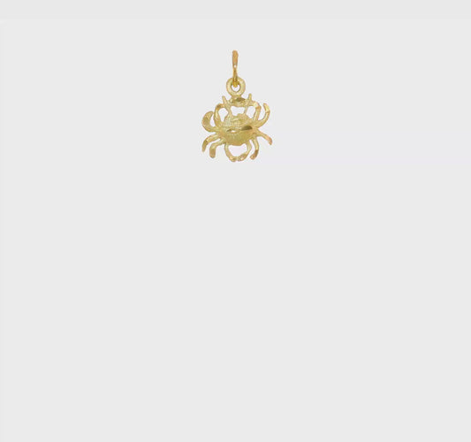 10kt Yellow Gold Crab Charm