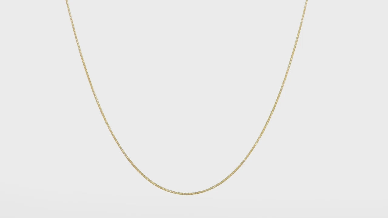 14kt Yellow Gold Adjustable .85mm Wheat Chain