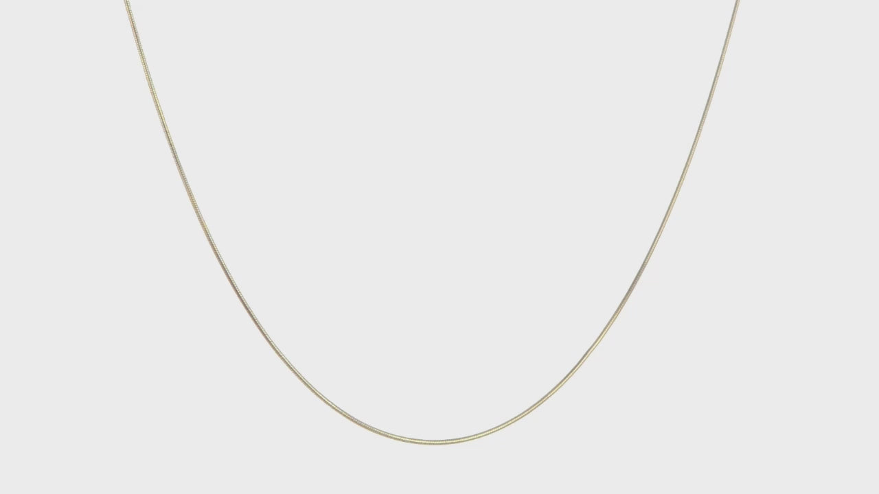 14KT Yellow Gold .9mm Round Snake Chain