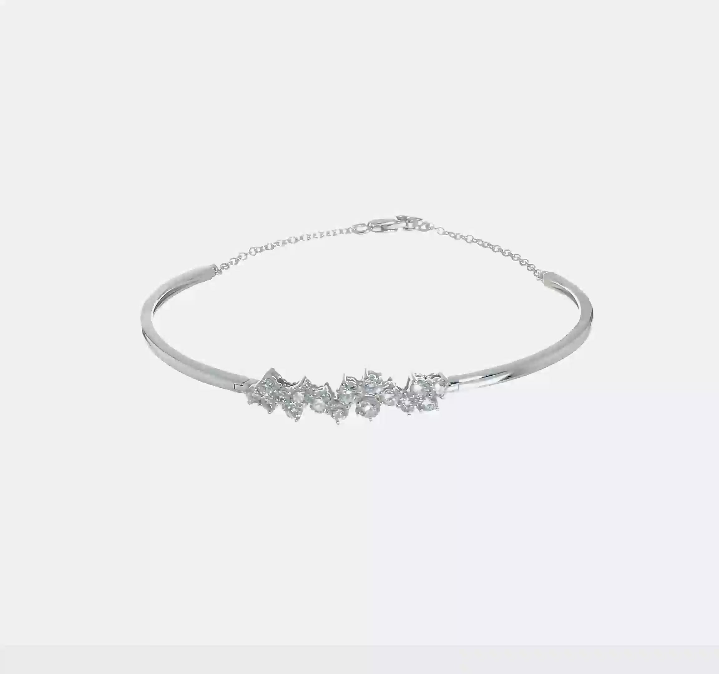 14kt White Gold Diamond Bangle Bracelet