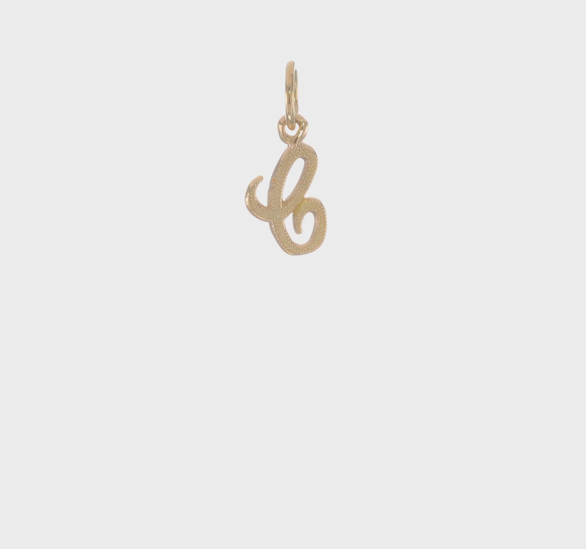10kt Yellow Gold Initial C Charm