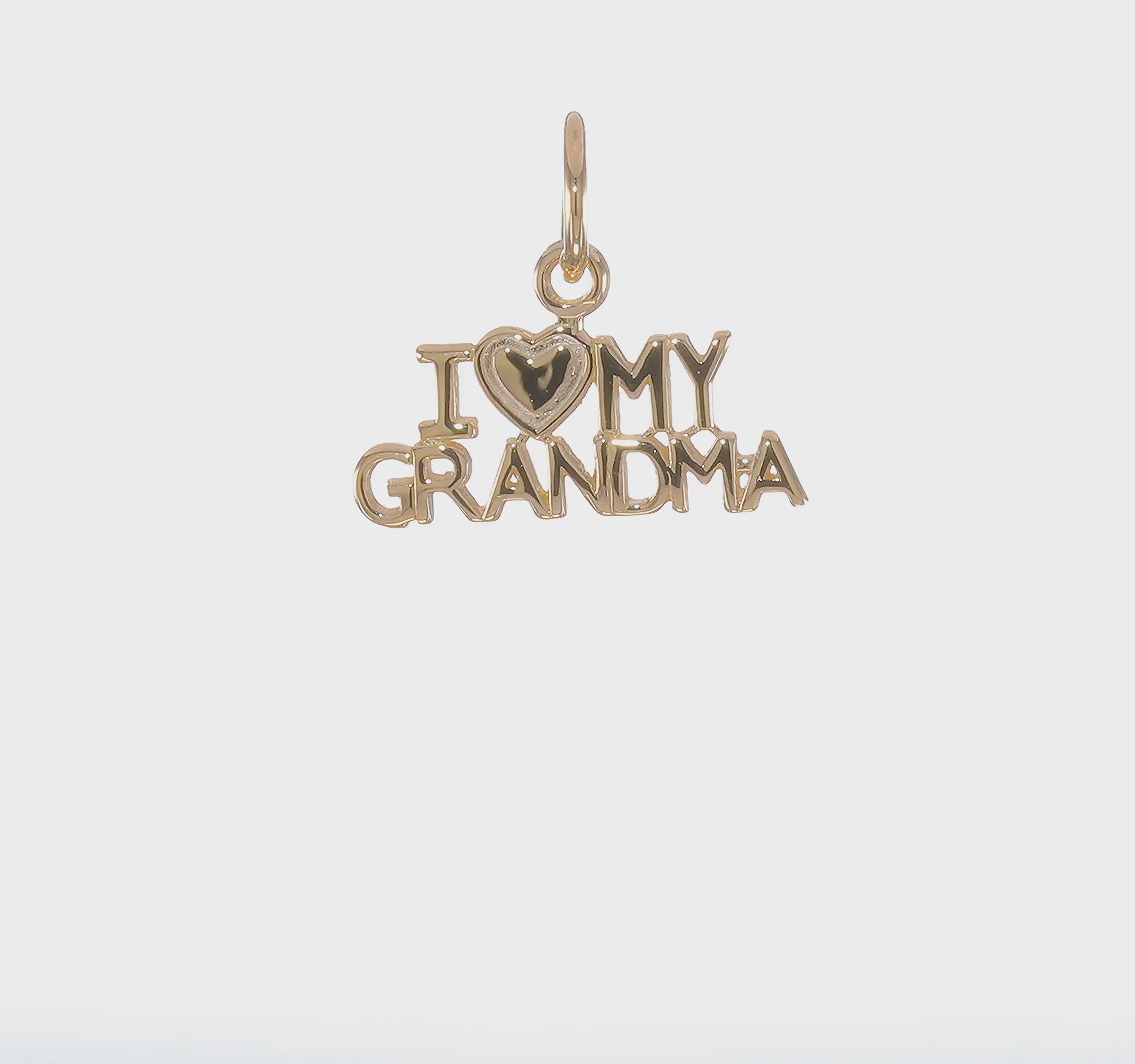 10kt Yellow Gold I LOVE MY GRANDMA Charm