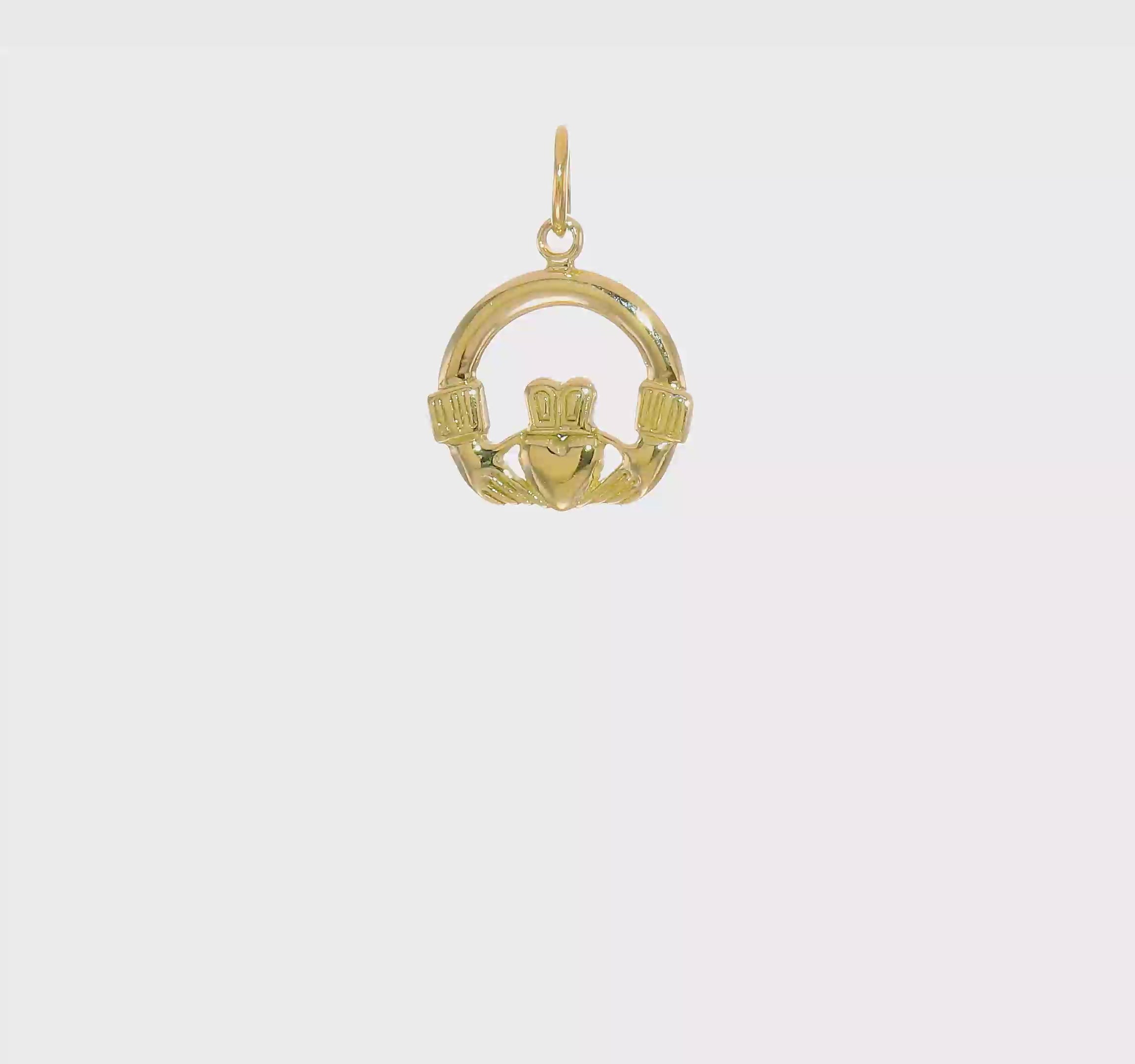 10kt Yellow Gold Claddagh Charm
