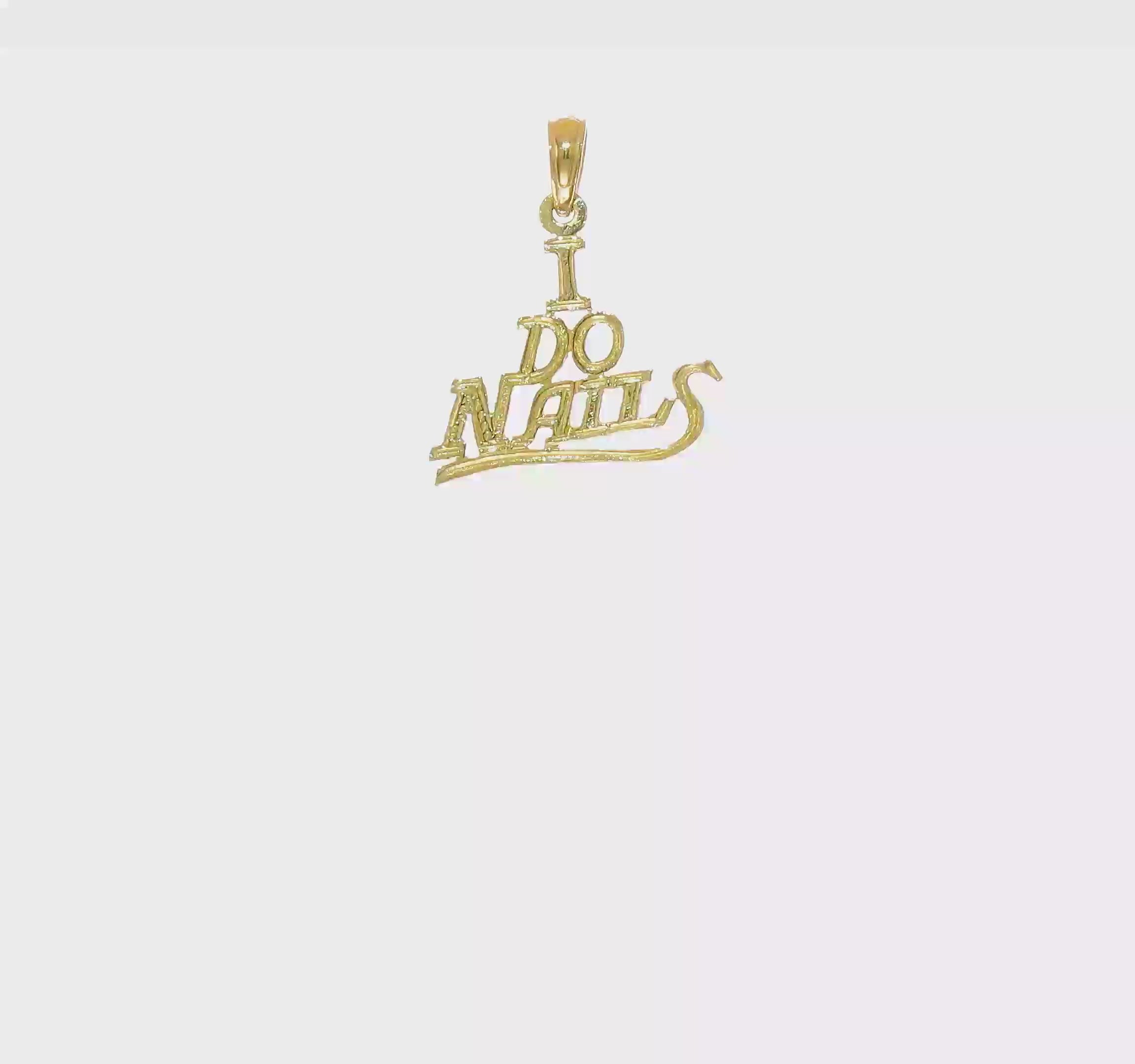 10KT Yellow Gold I DO NAILS Charm