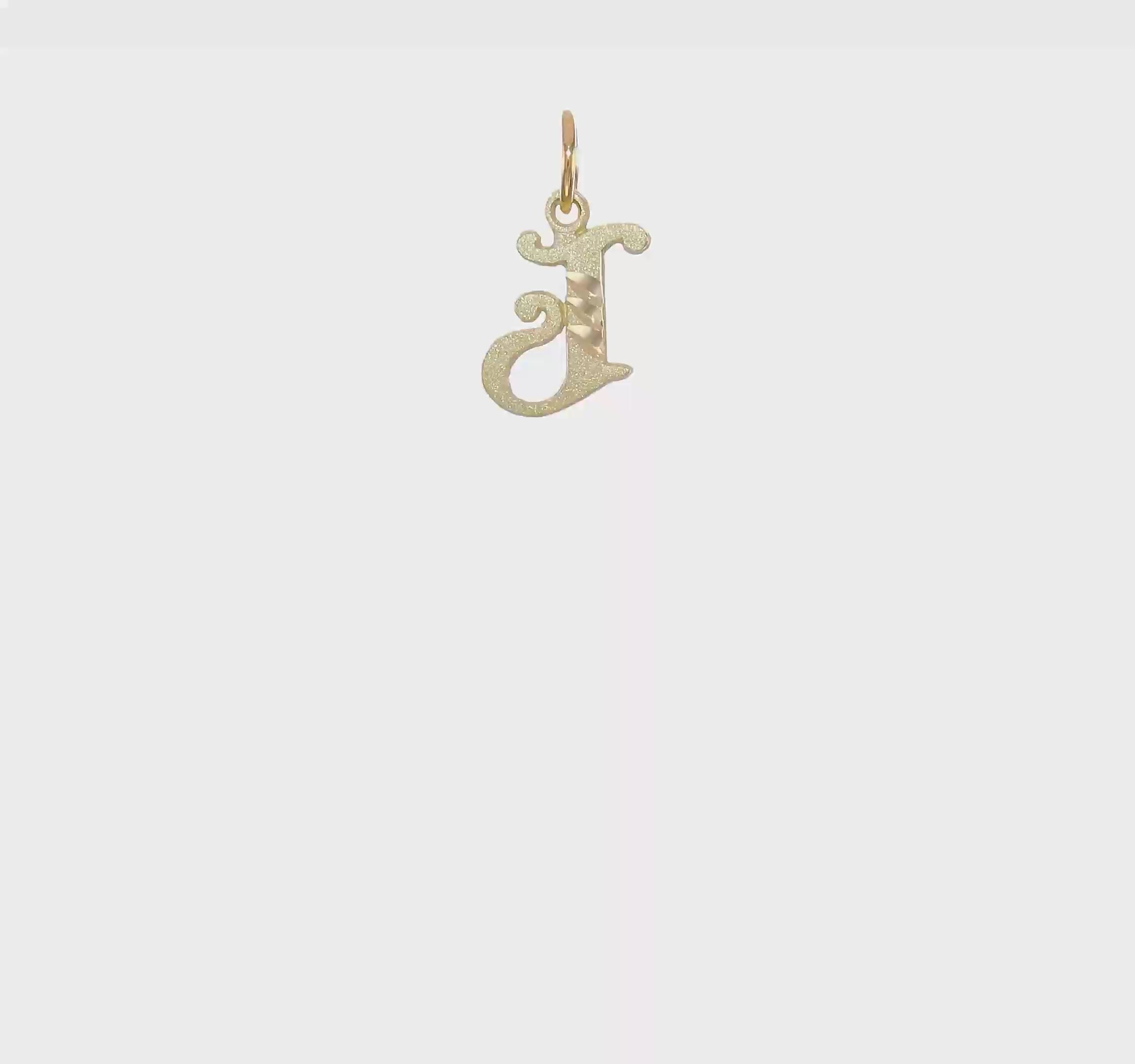 10kt Yellow Gold Initial J Charm