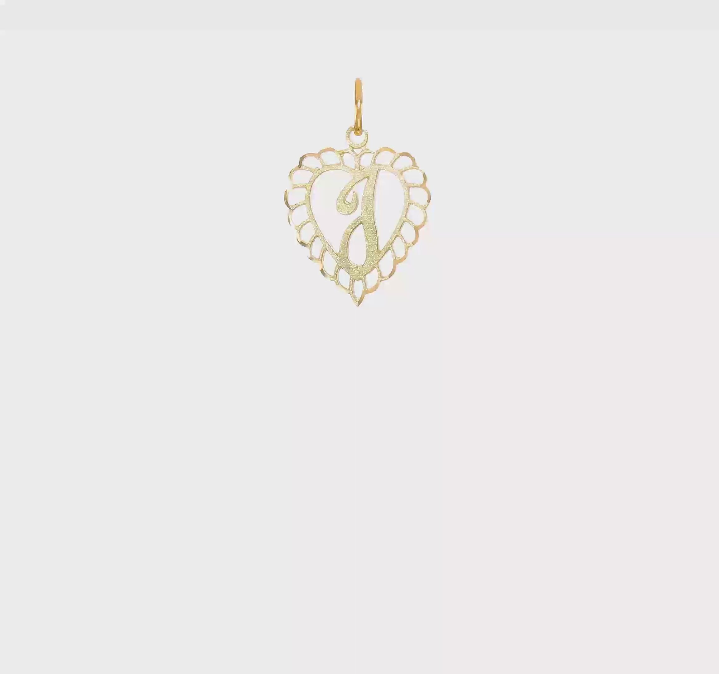 10kt Yellow Gold Initial I Charm