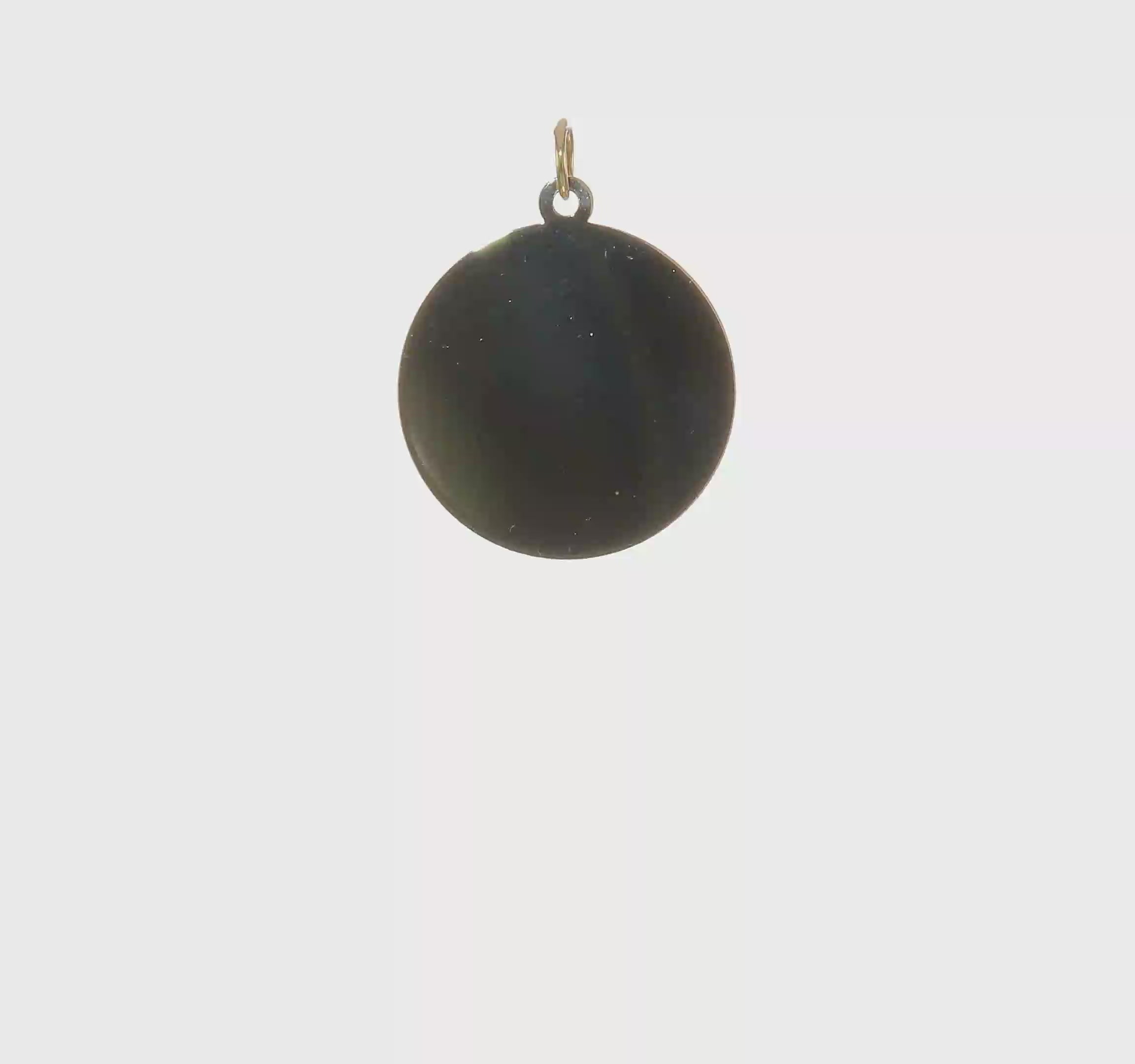 14KT Yellow Gold Round Disc Charm