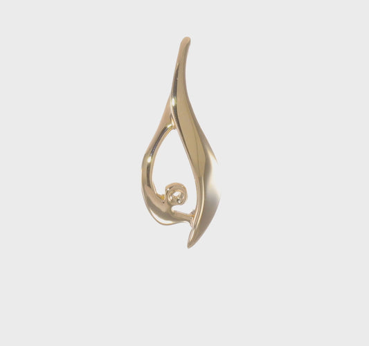 14kt Yellow Gold Peg Set Diamond Slide Mtg
