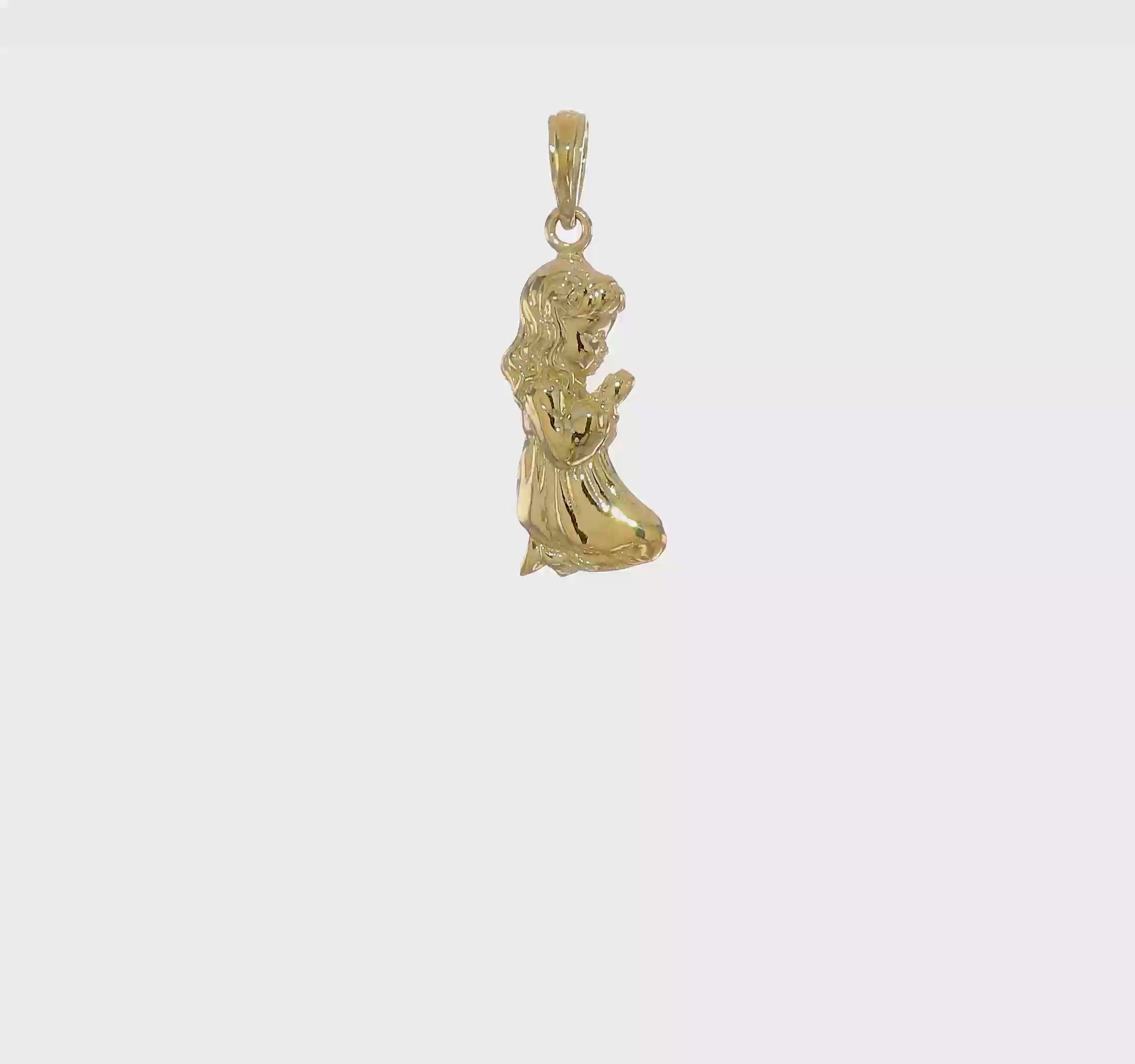10kt Yellow Gold Praying Girl Charm